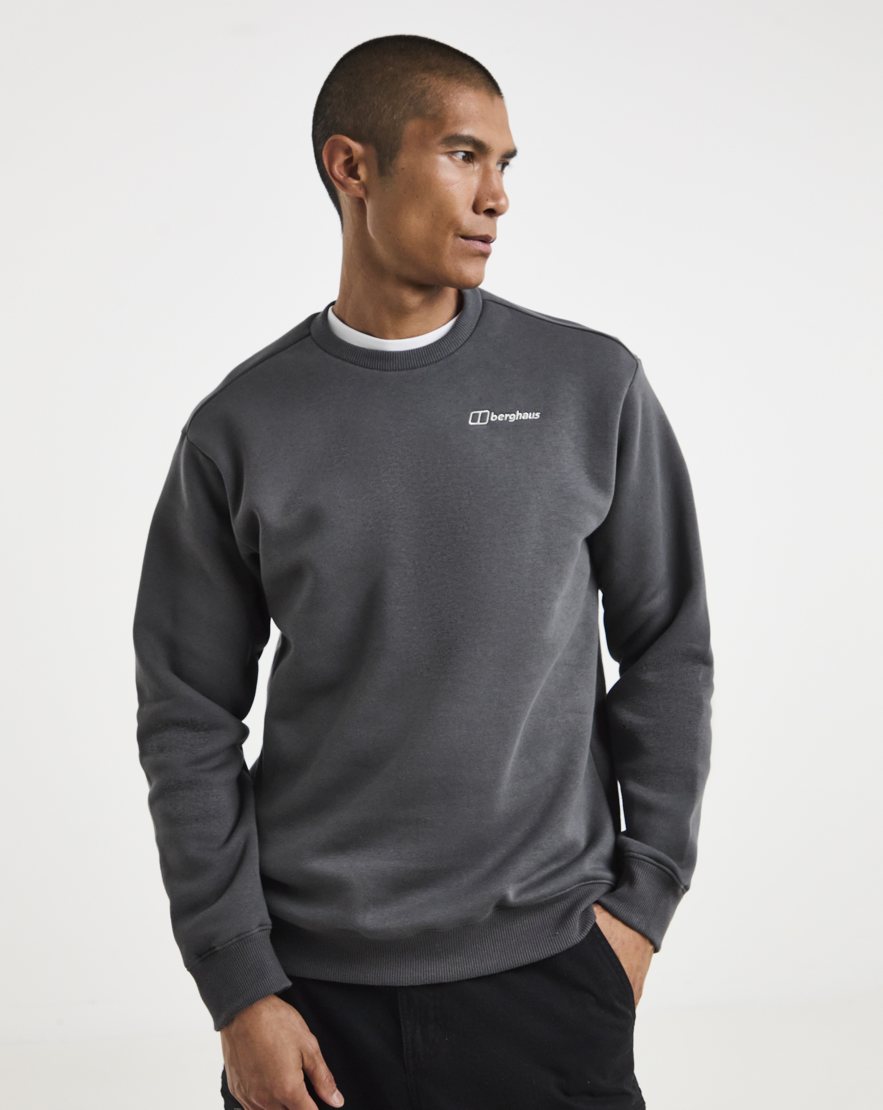 Berghaus Mens Essential Logo Crew Neck Sweatshirt, Black, Size S, Men - Image 5