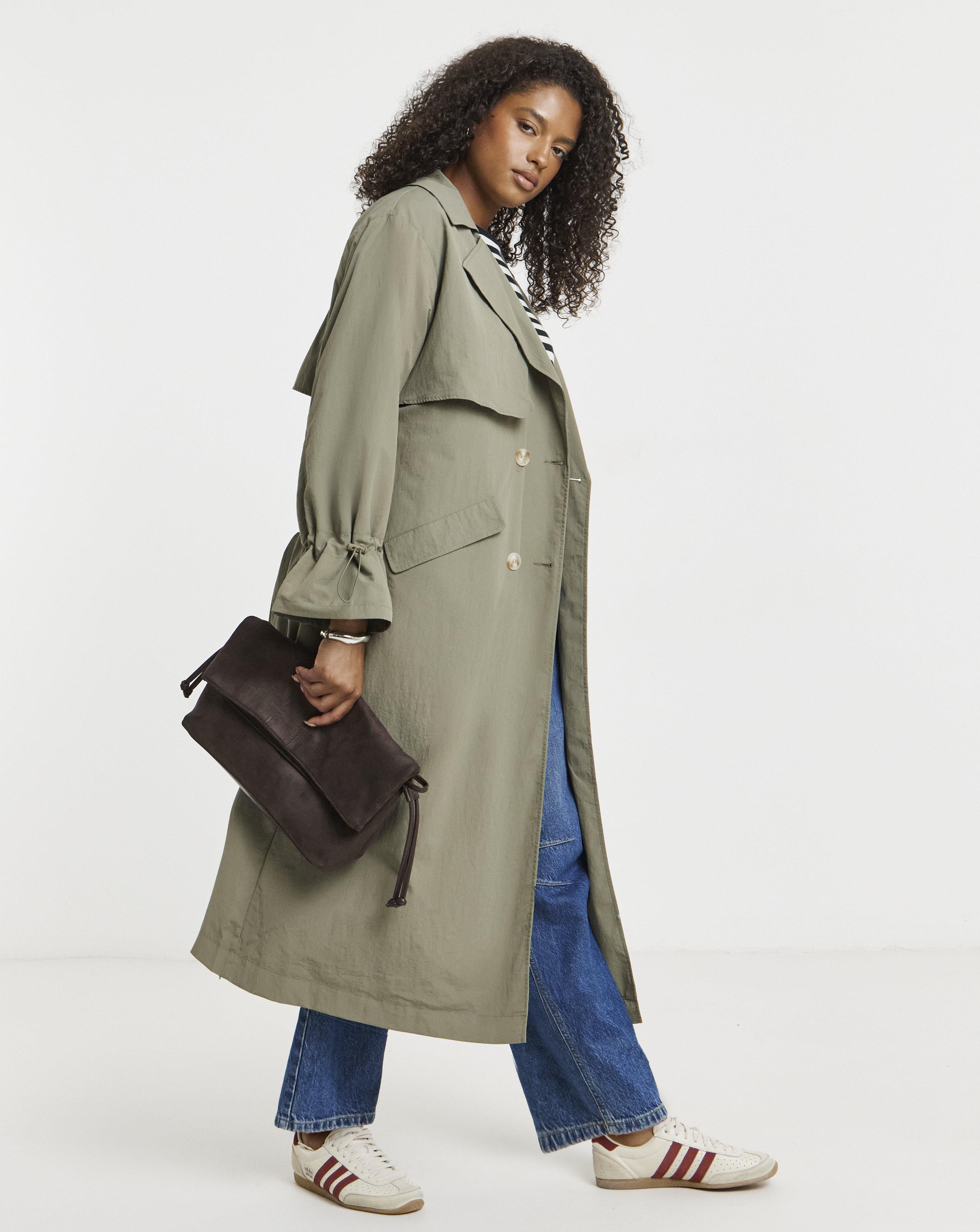 Khaki Utility Maxi Trench