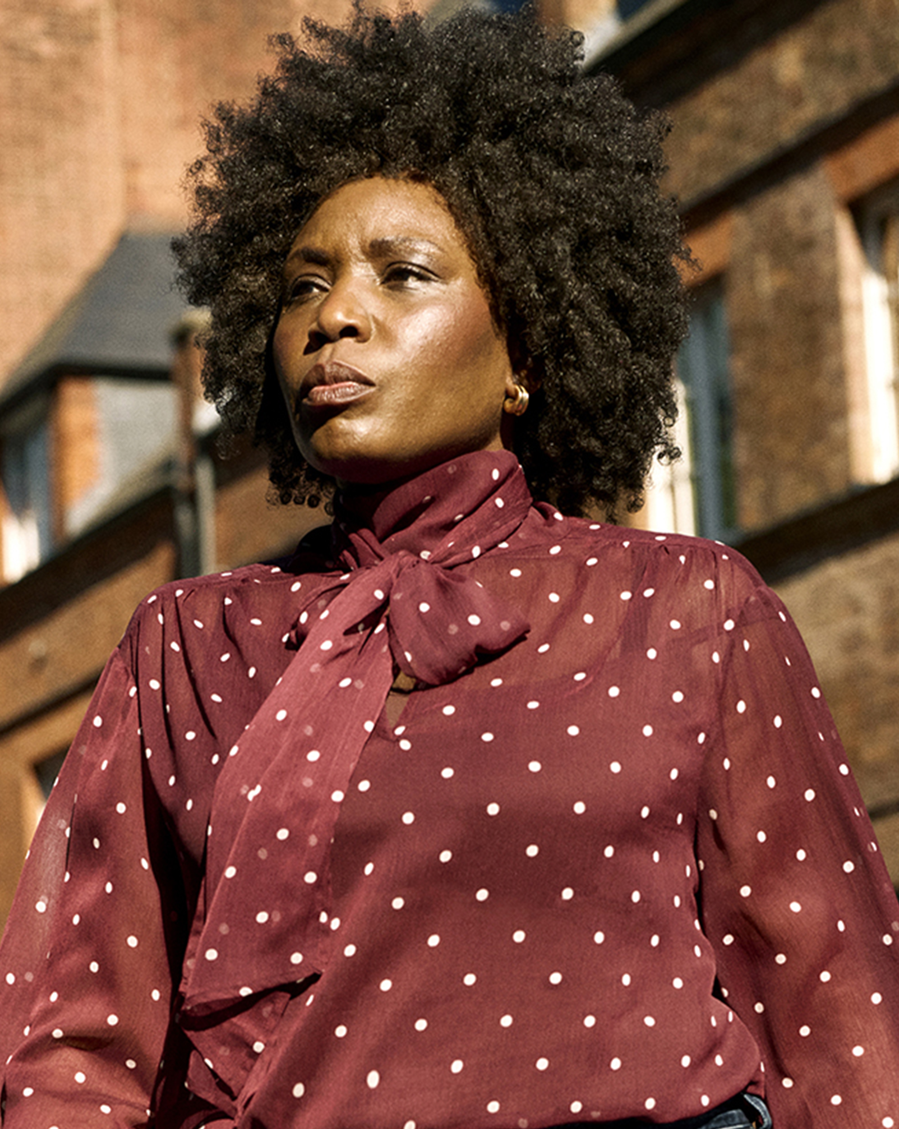 Spot Print Georgette Blouse