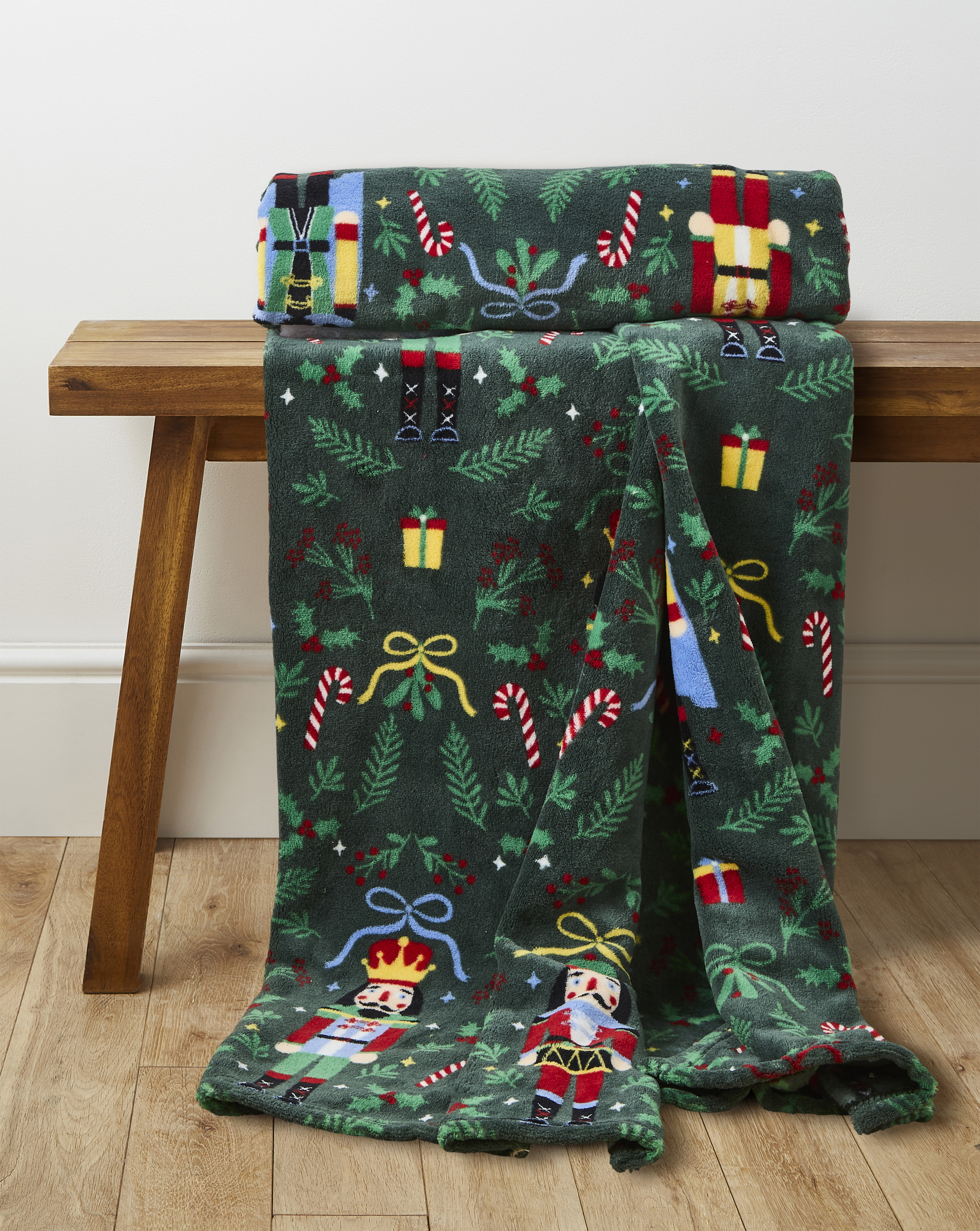 Christmas Nutcracker Fleece Throw
