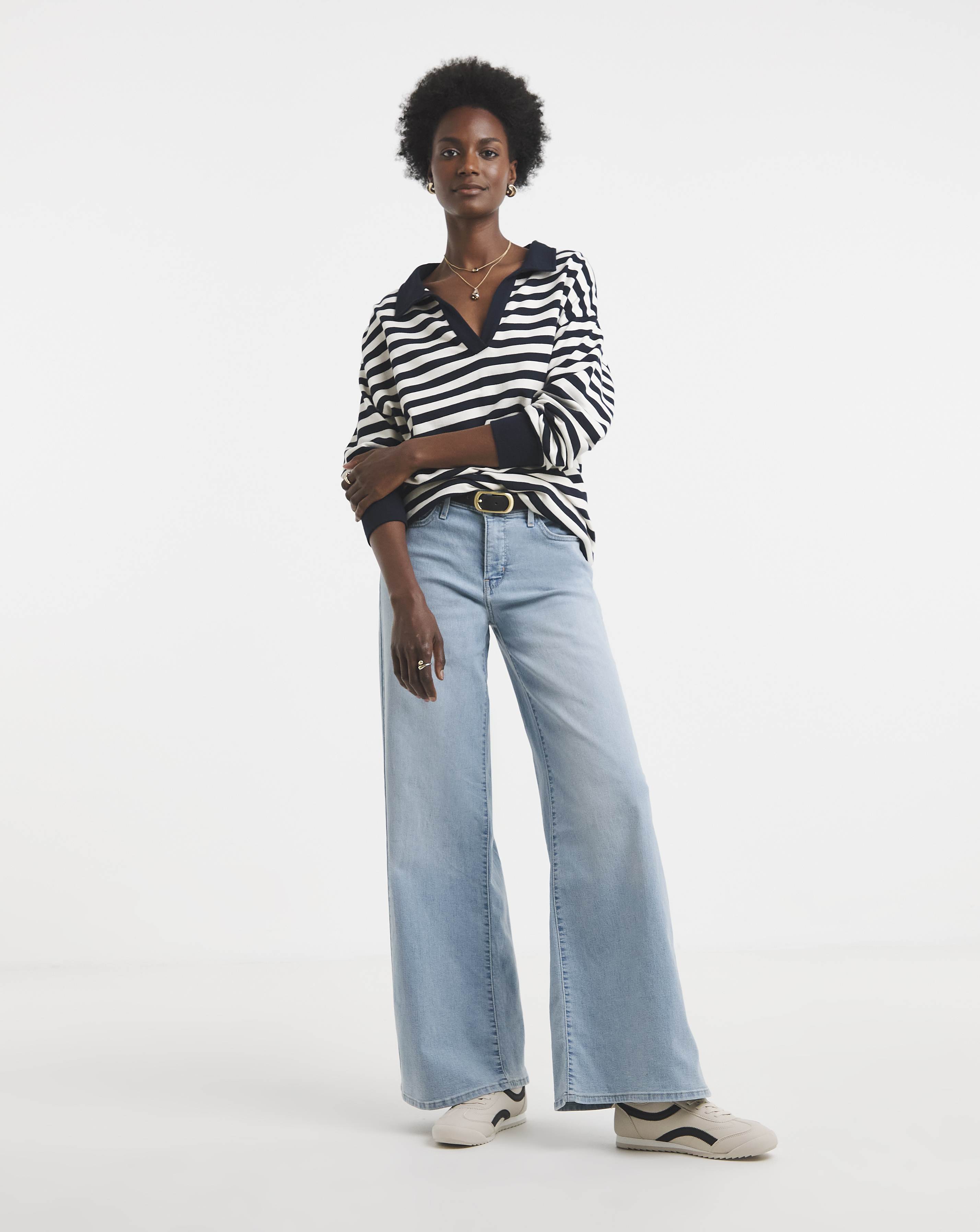Levi's - Women's - 318 Shaping Wide Leg Jeans - Size 14 - Light Wash