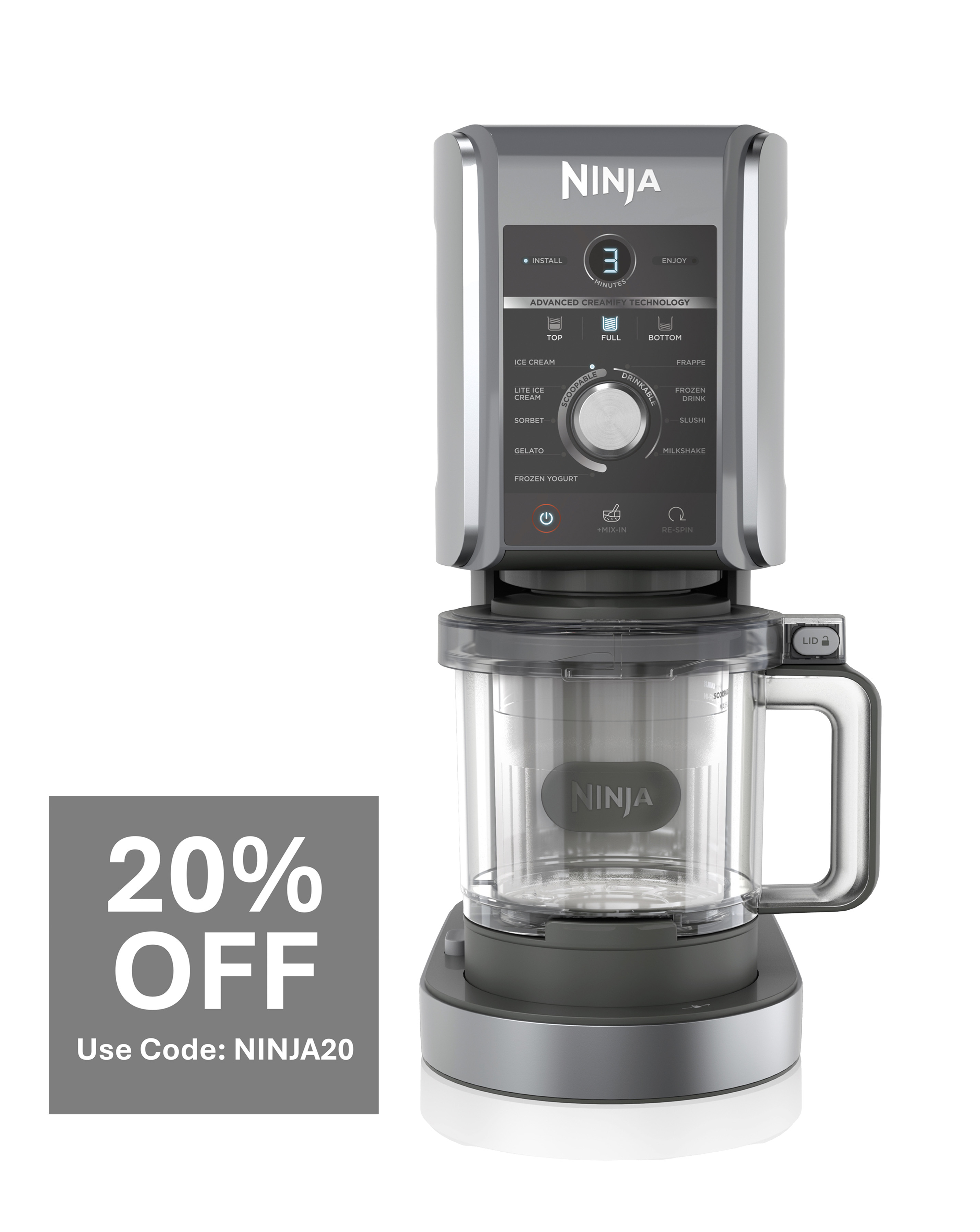 Ninja Creami NC501UK Deluxe Ice Cream and Frozen Dessert Maker