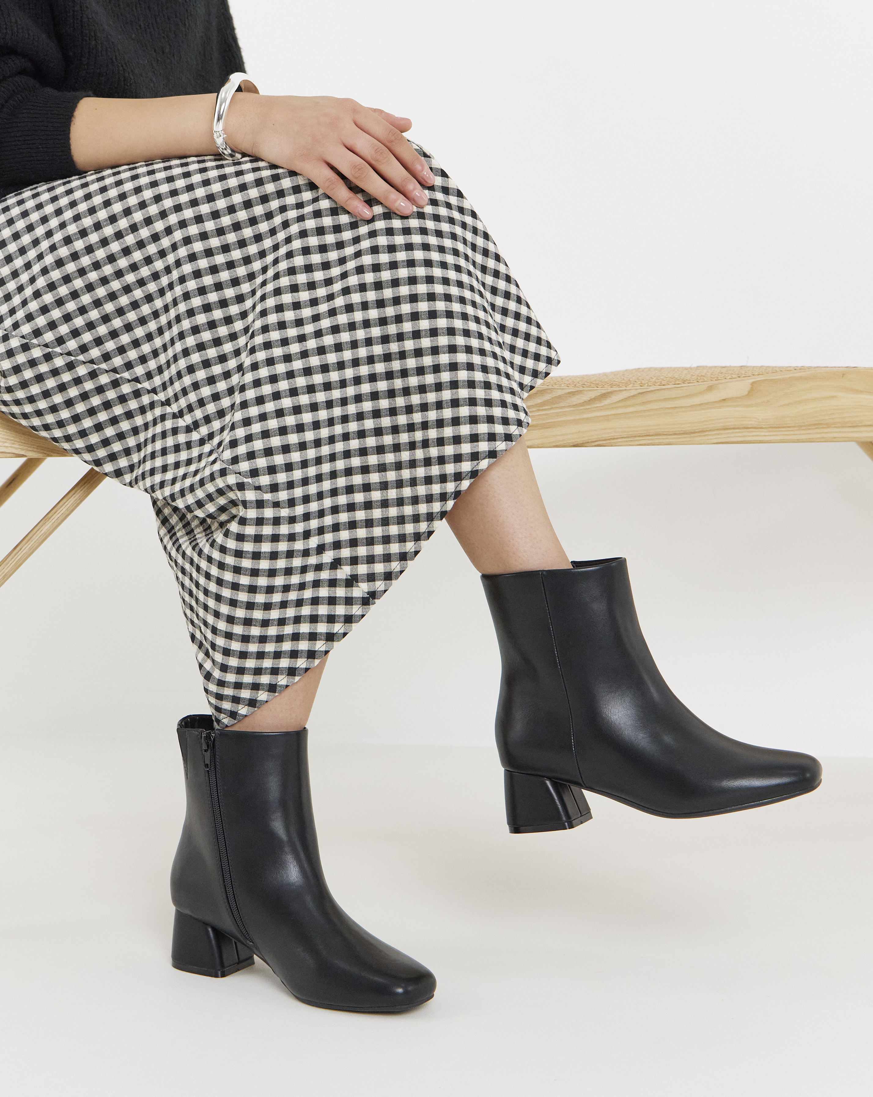 Carmella Block Heel Ankle Boots - Wide Fit (E)