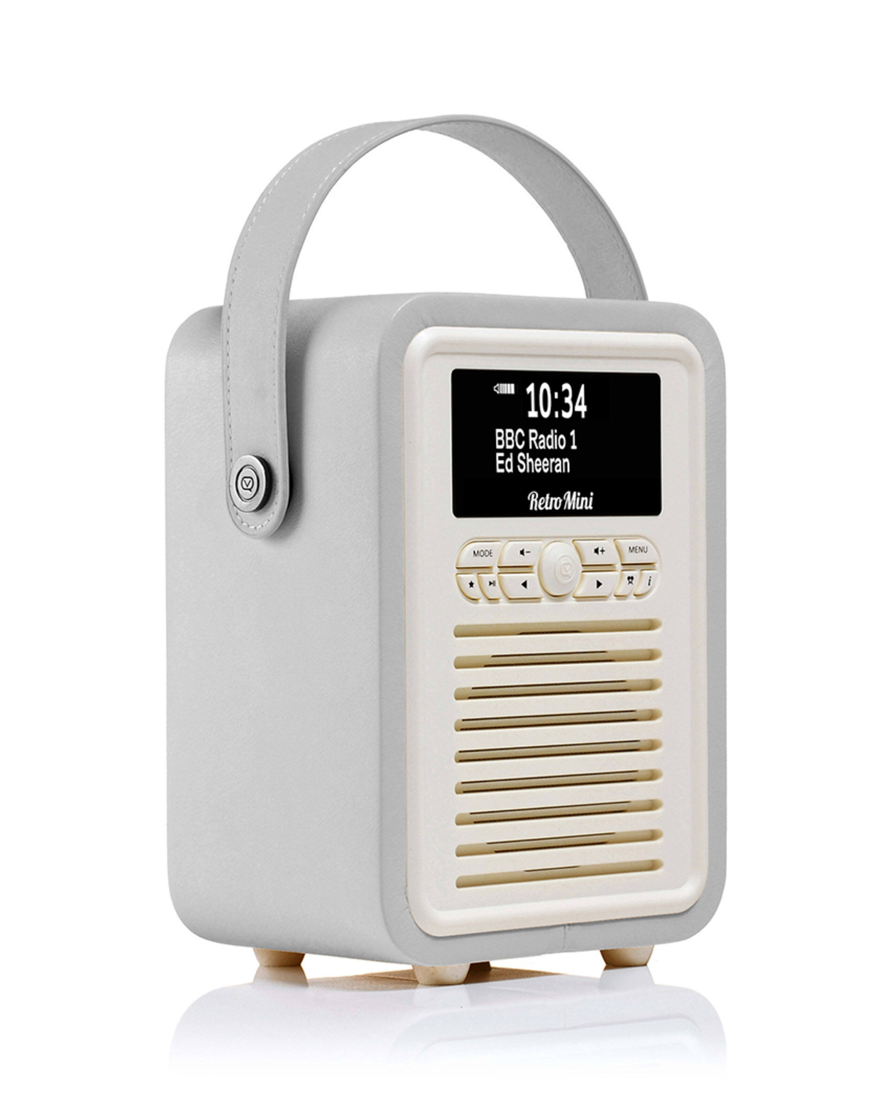 Vq Retro Mini Dab And Dab+ Digital Radio With Fm, Bluetooth, Alarm Clock - Light/Grey - Image 4