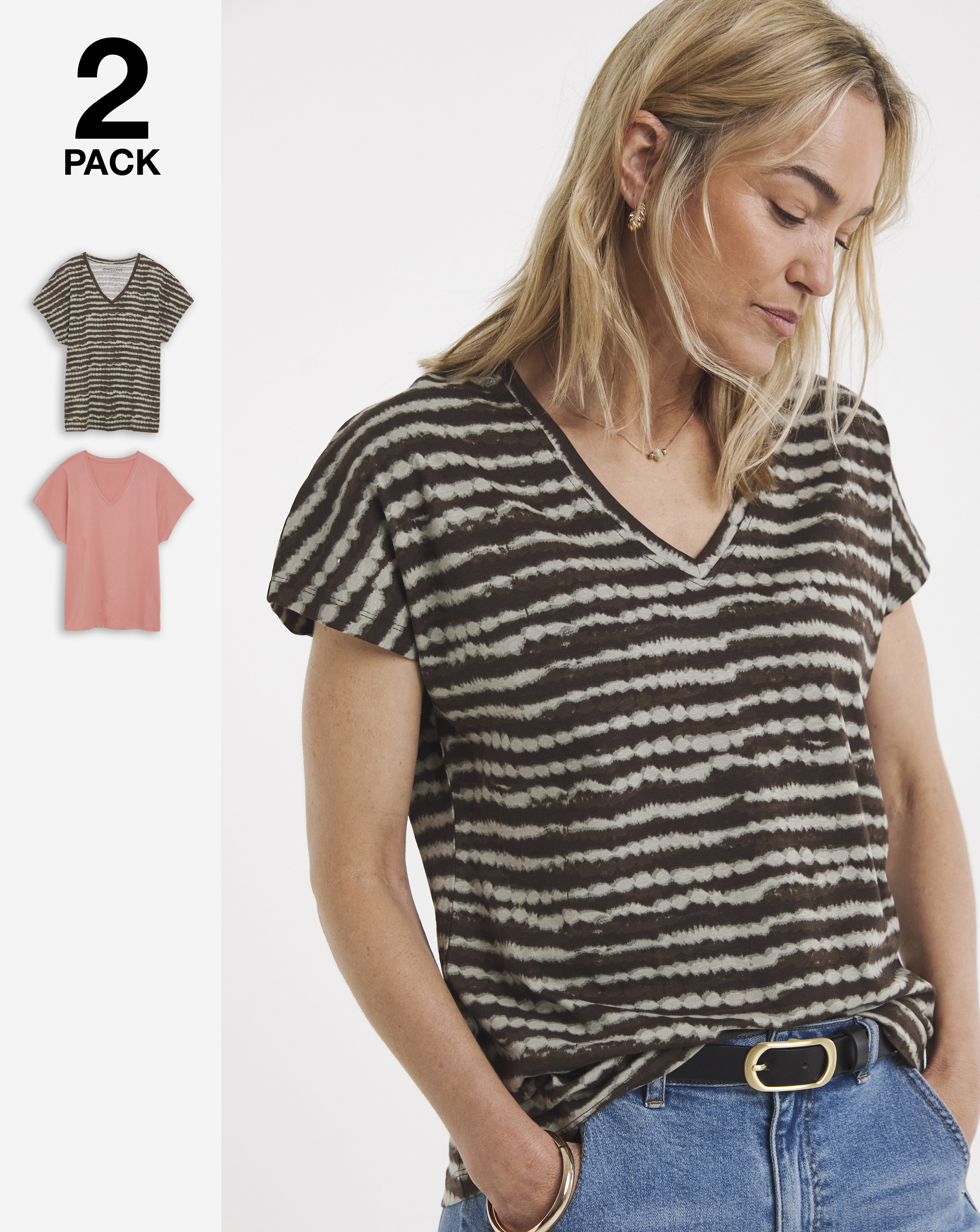 2 Pack V Neck T-Shirts