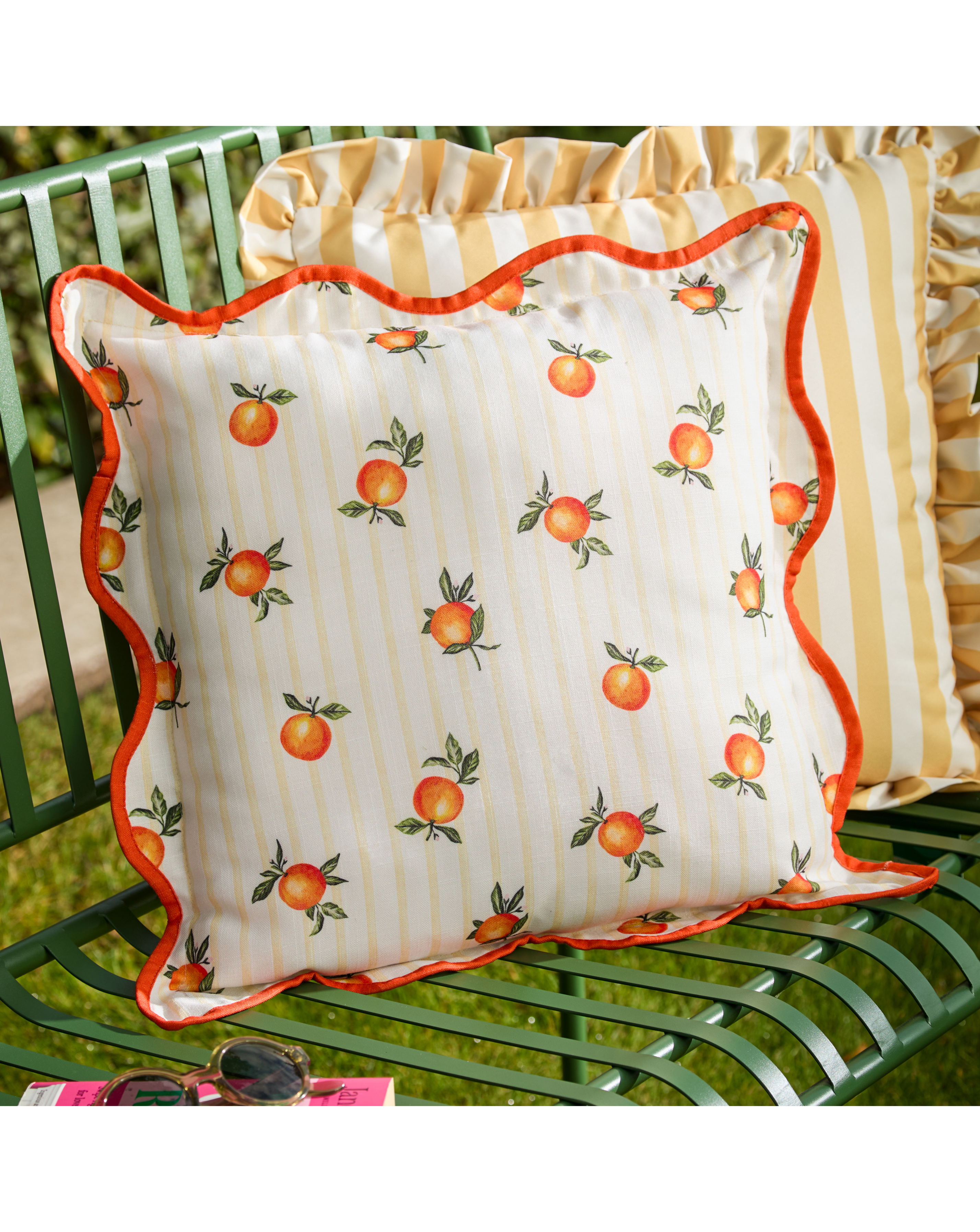 Fruits Oranges Outdoor Cushion