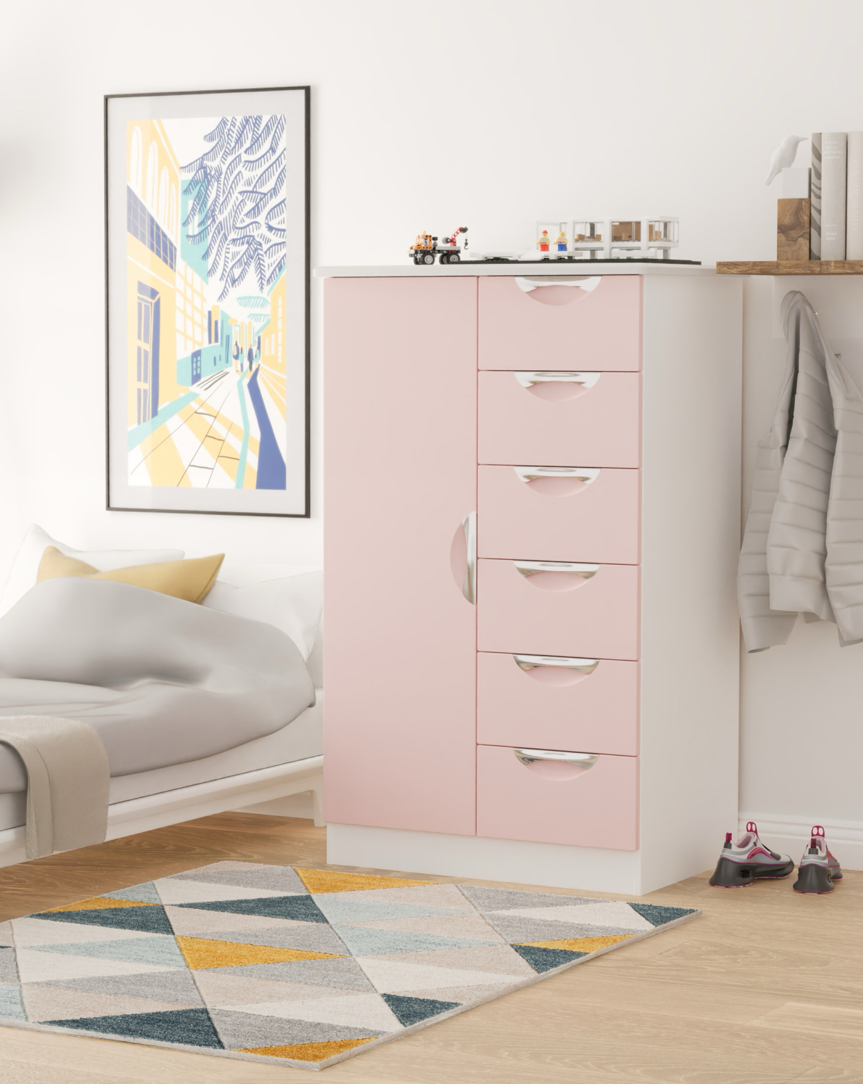 Haydn 1 Door 5 Drawer Kids Robe - Kids