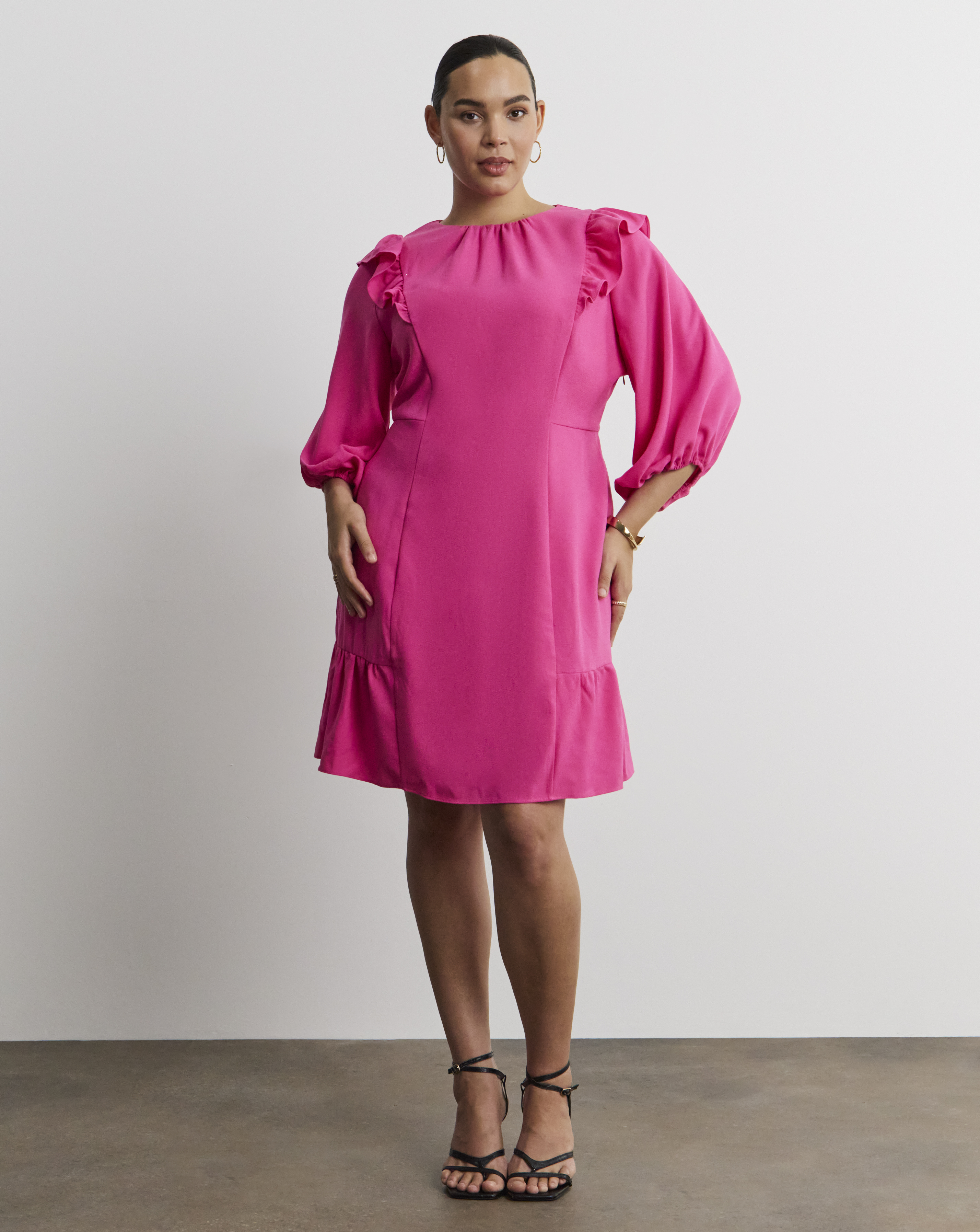 Joanna Hope Frill Shoulder Dress