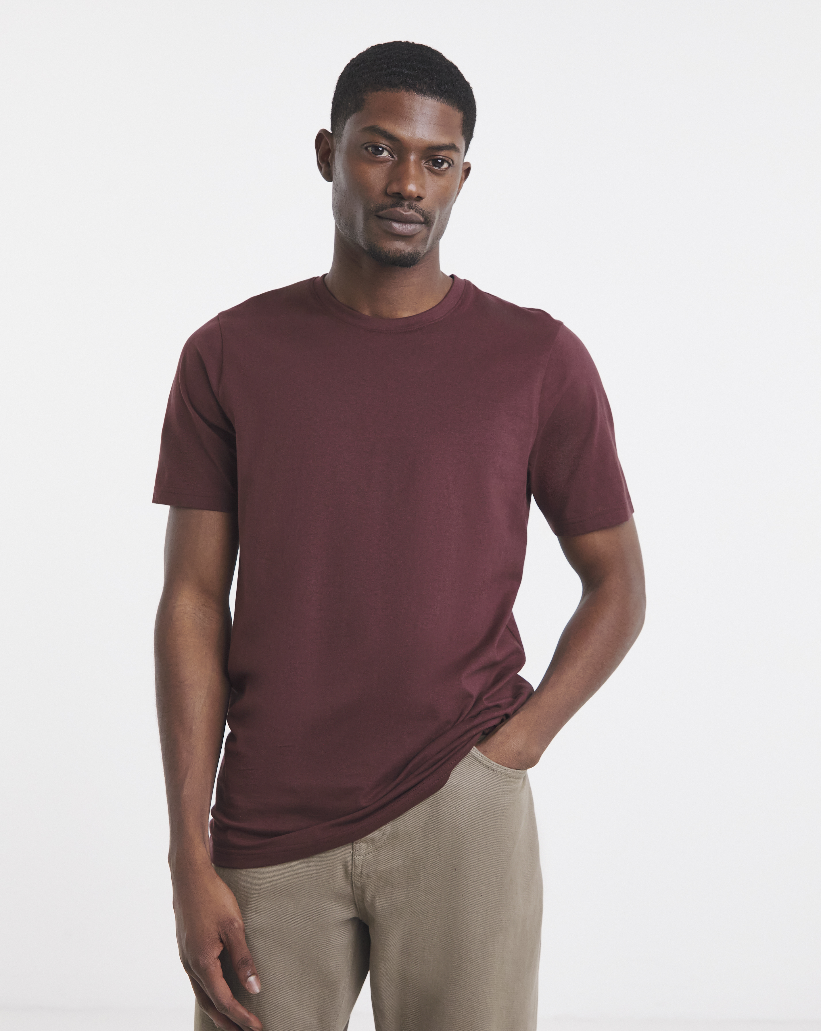 New In - Pure Cotton Crew Neck T-Shirt Long