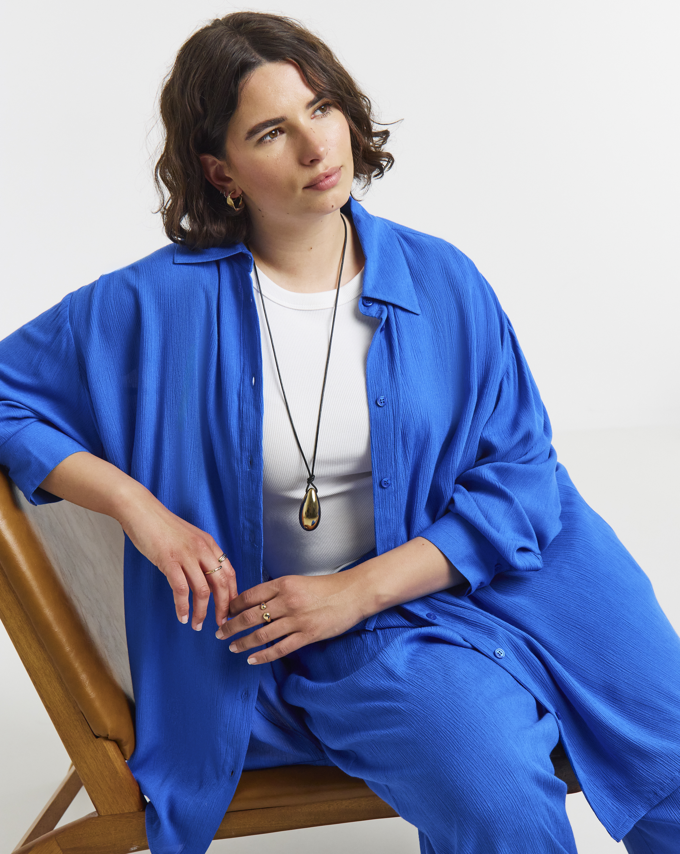 New In - Simply Be Oversized Crinkle Shirt