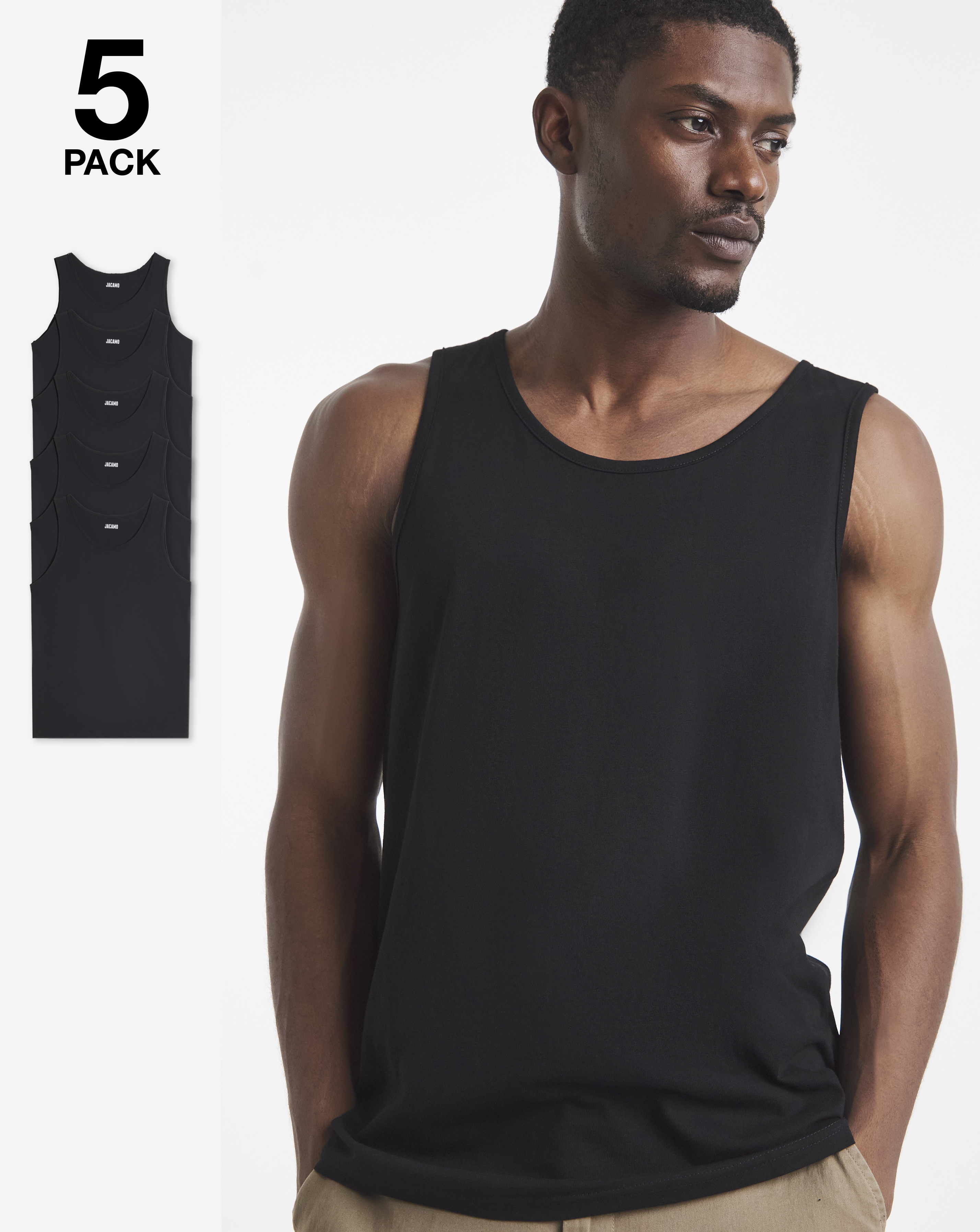 5 Pack Pure Cotton Vests
