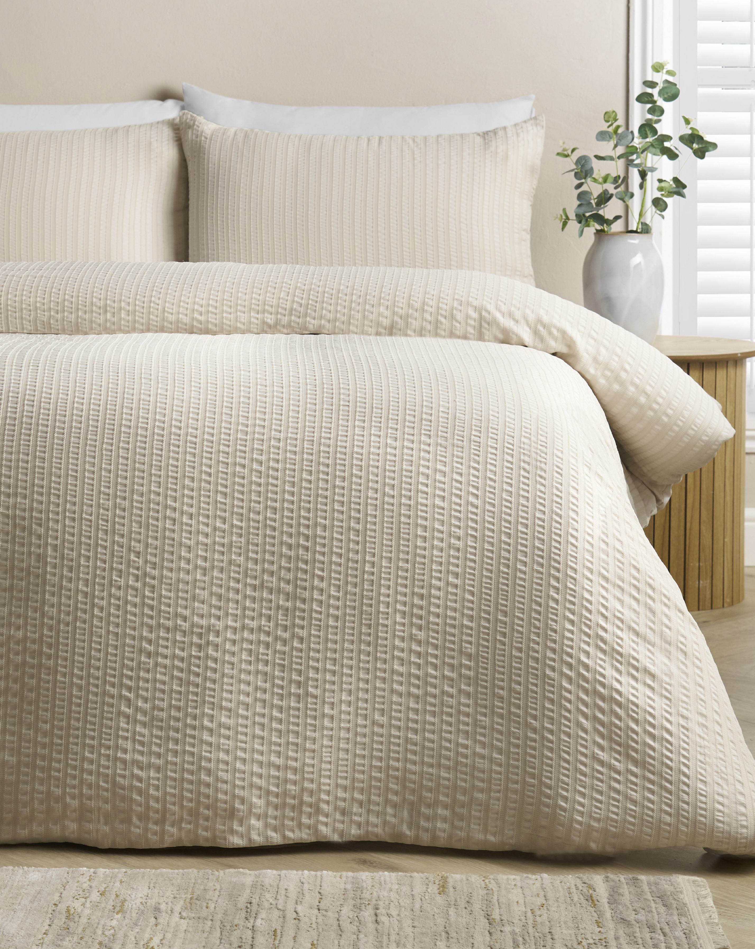 CL Stripe Seersucker Duvet Cover Set