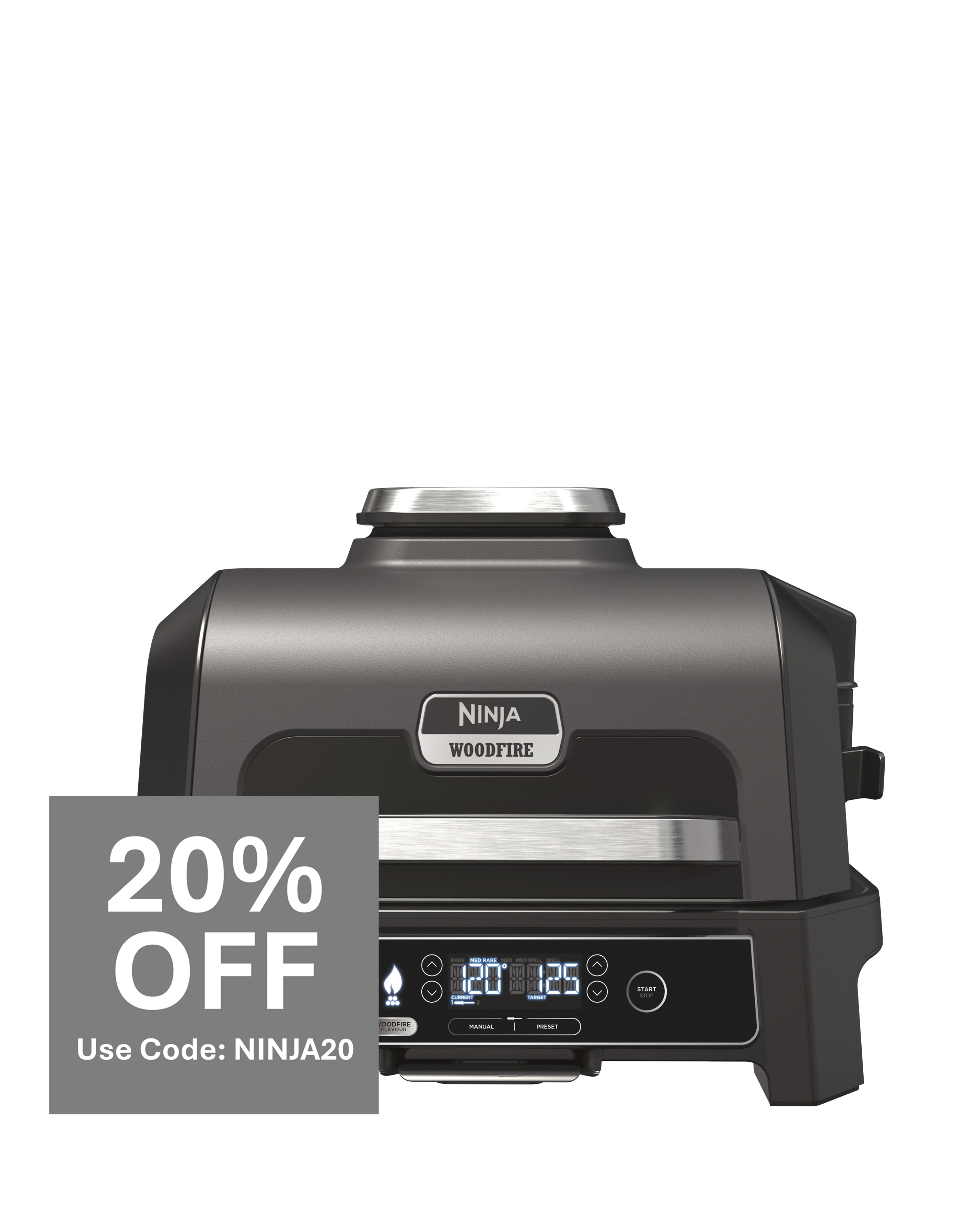 Ninja Woodfire OG850UK Pro XL Electric BBQ Grill and Smoker
