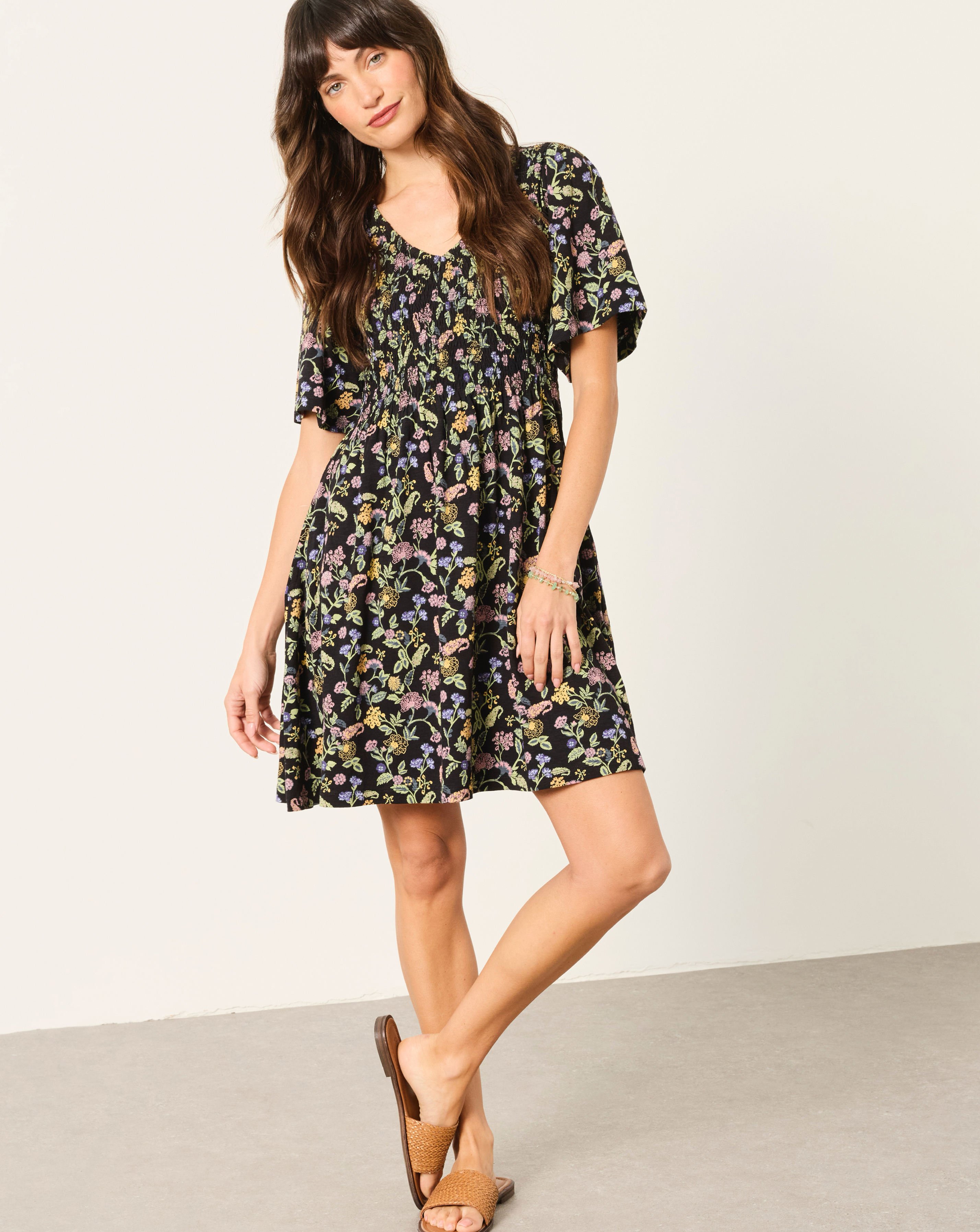New In - FatFace Emma Floral Jersey Dress