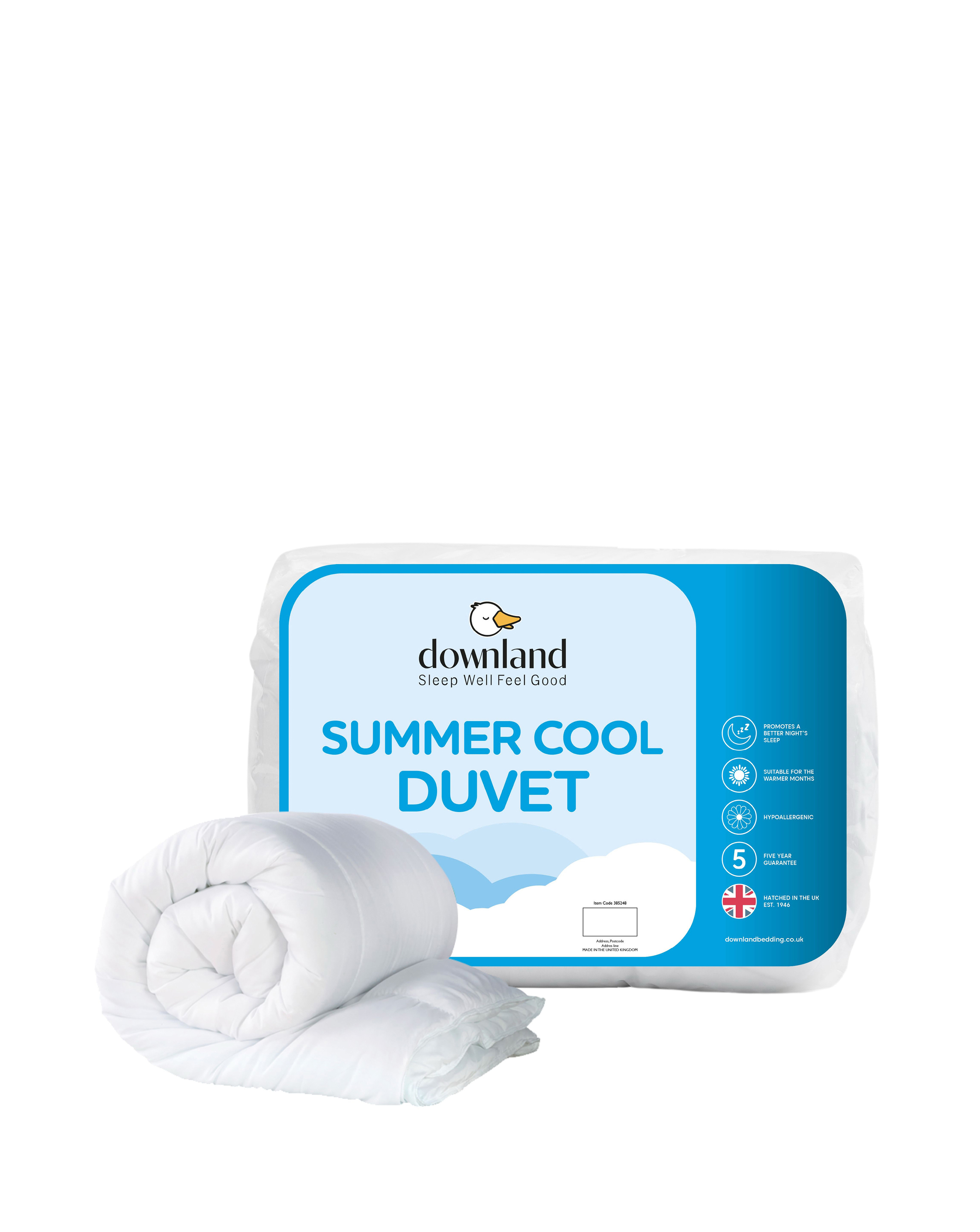 New In - Downland 4.5 Tog Summer Cool Duvet