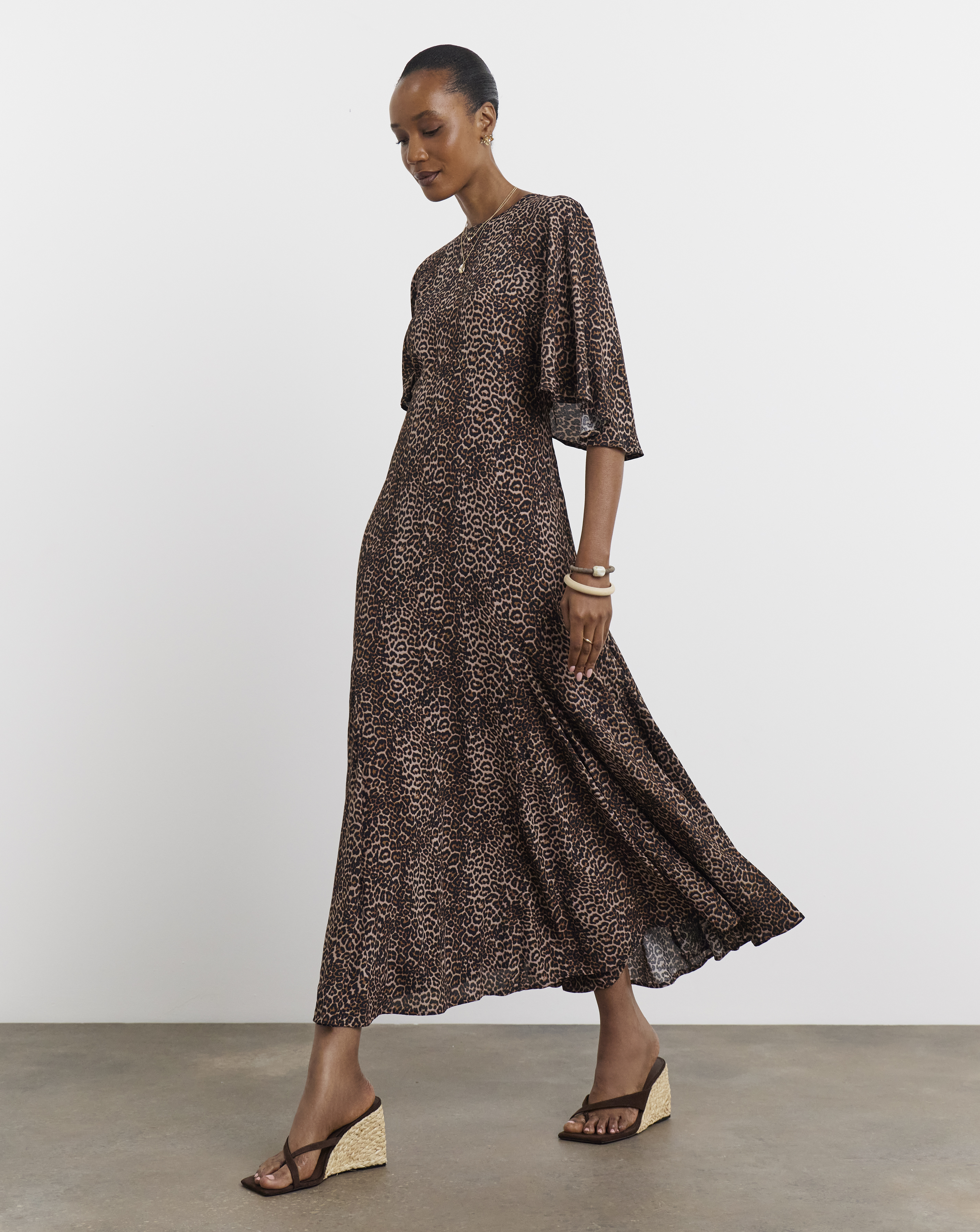 Joanna Hope Animal Print Tea Dress