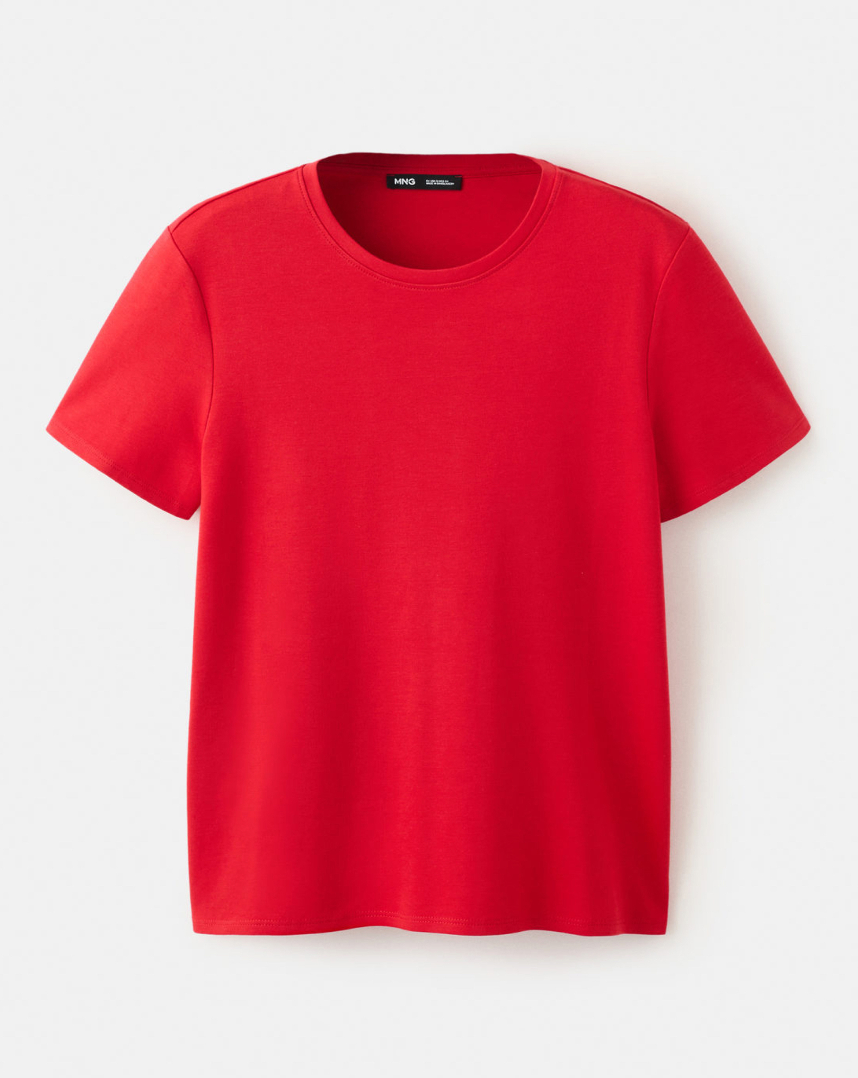 Mango Women's Red Round Neck T-Shirt Size 3XL