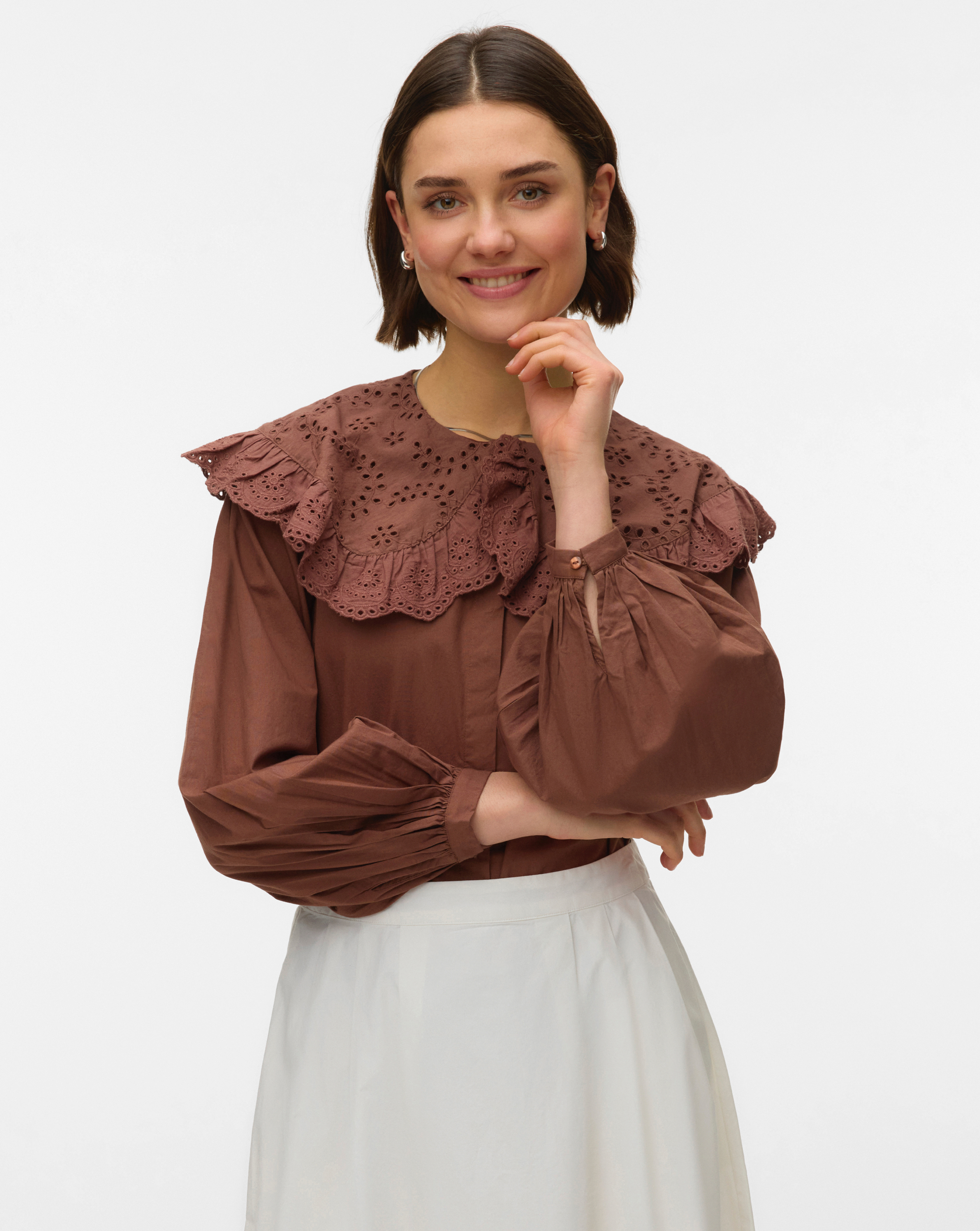 Vero Moda Lilo Collar Woven Blouse