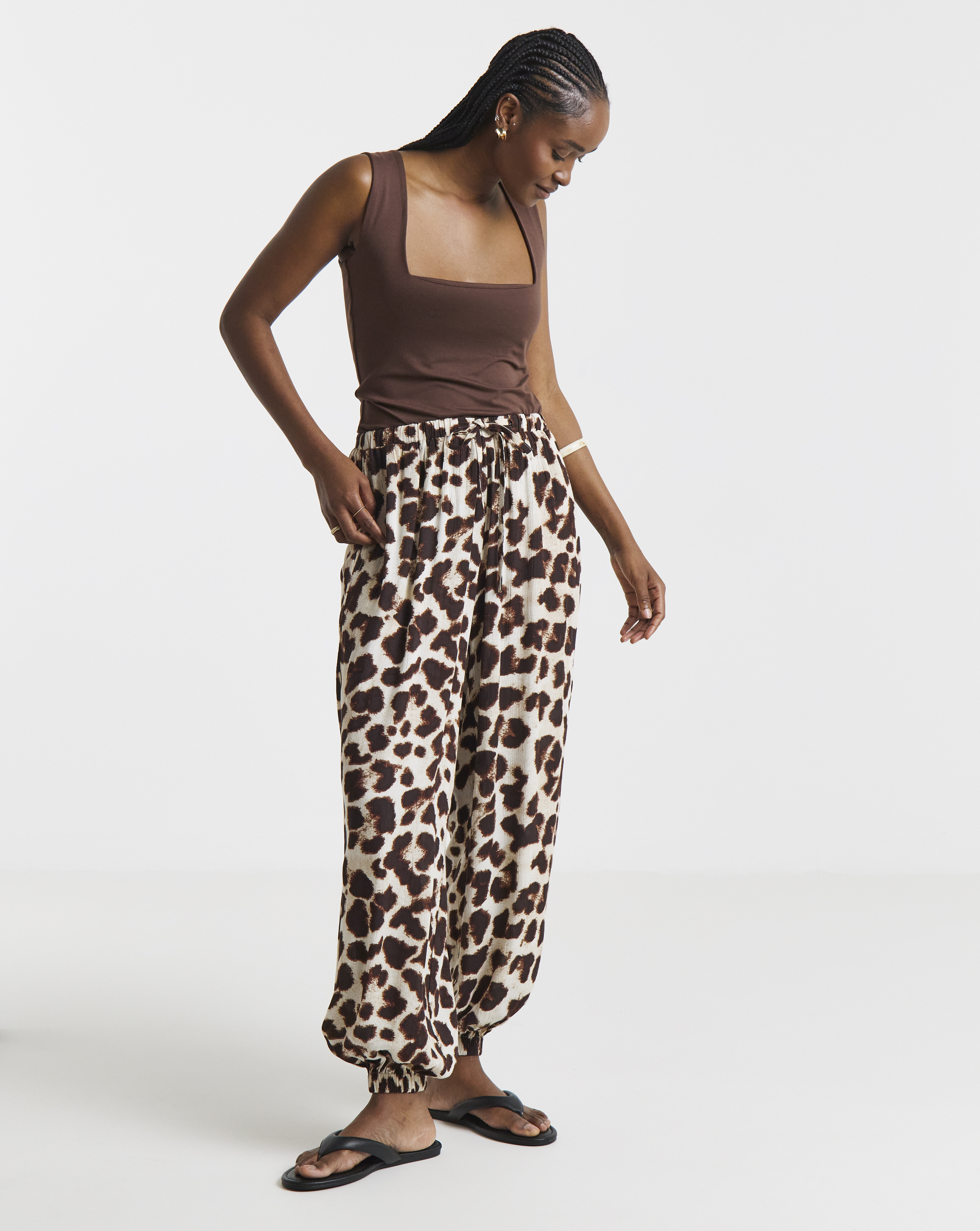 Simply Be Leopard Balloon Trouser