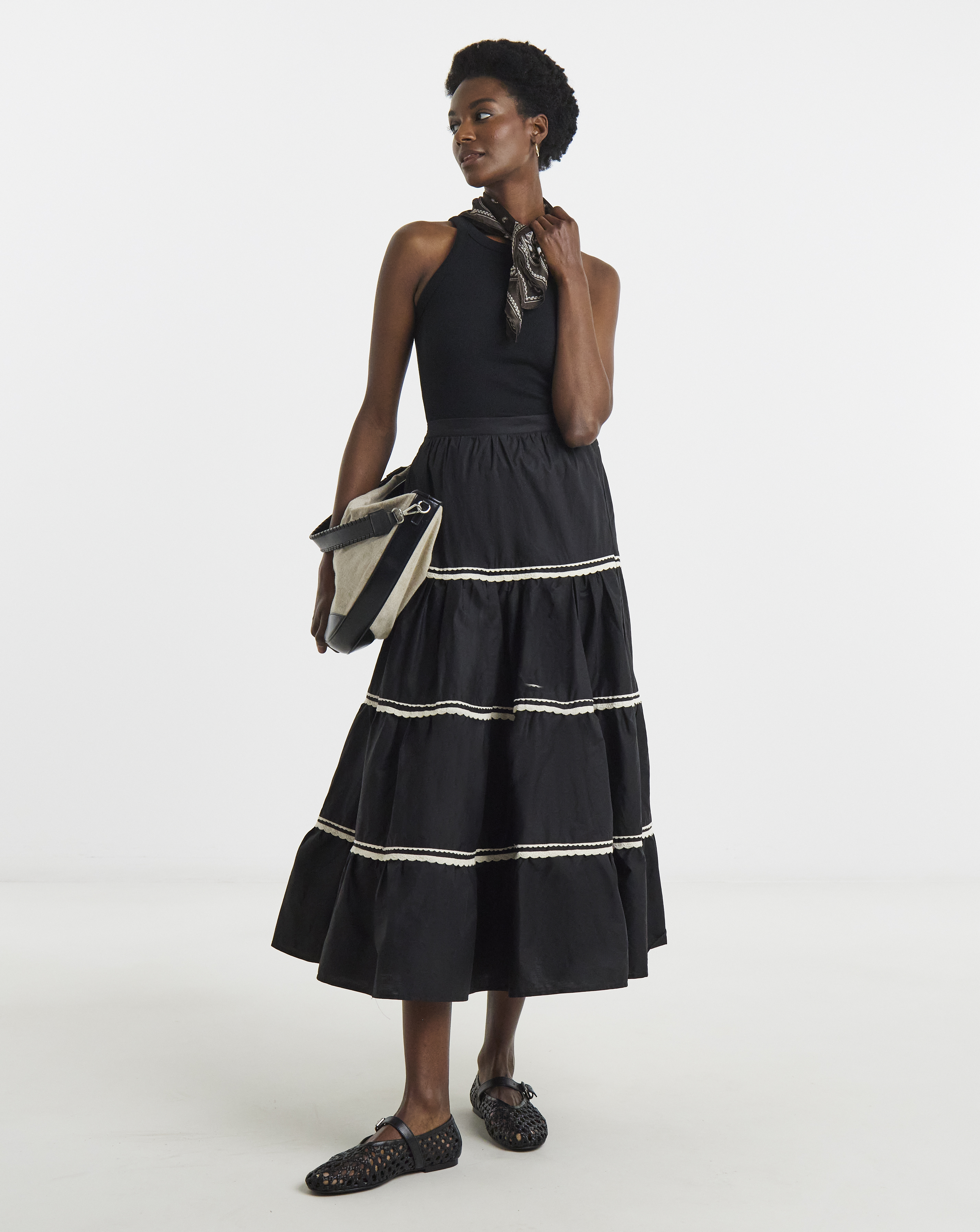 Tiered Maxi Skirt