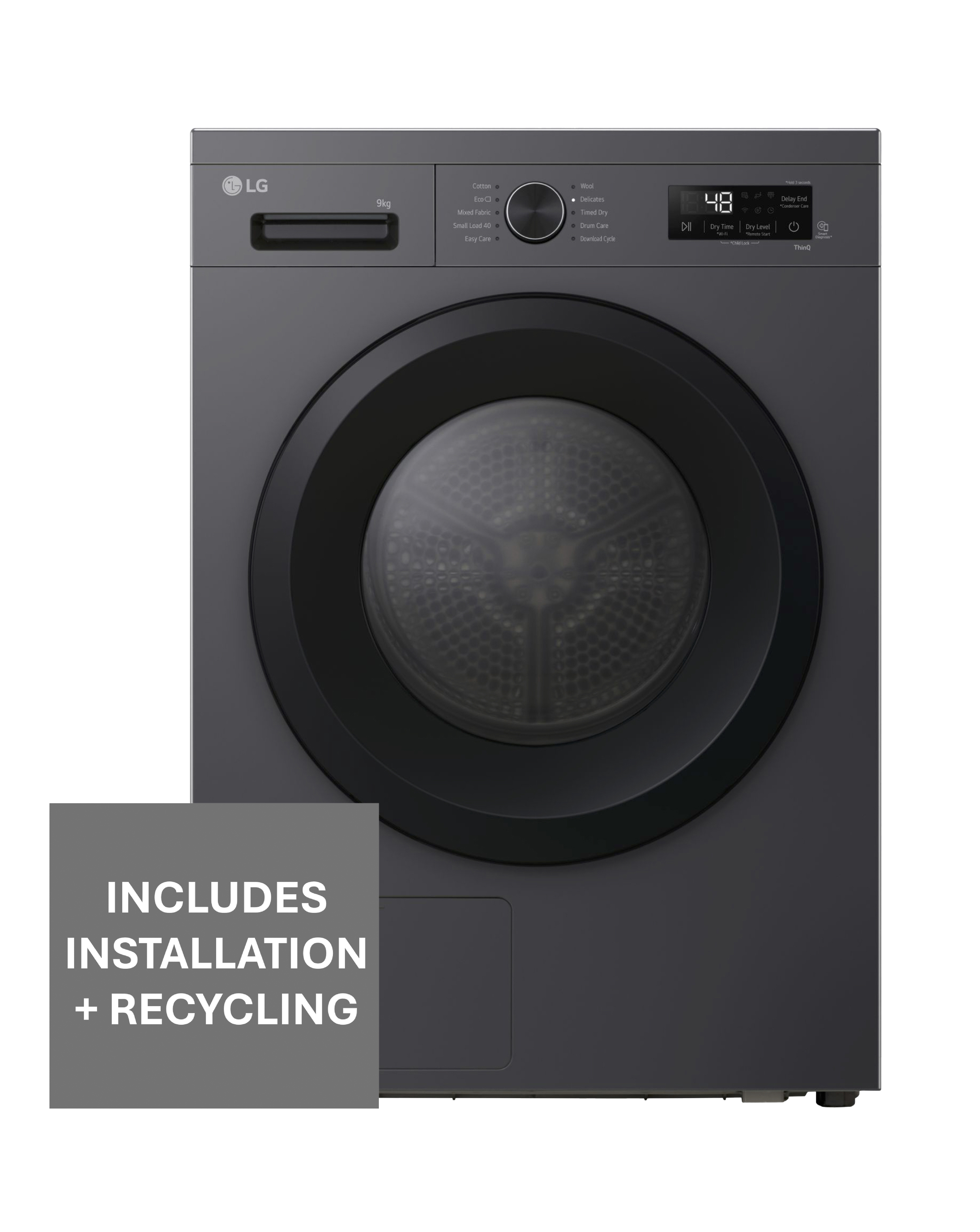Lg Men's Grey X10 Rhx1009nmk Hp Dryer 9Kg - Image 5