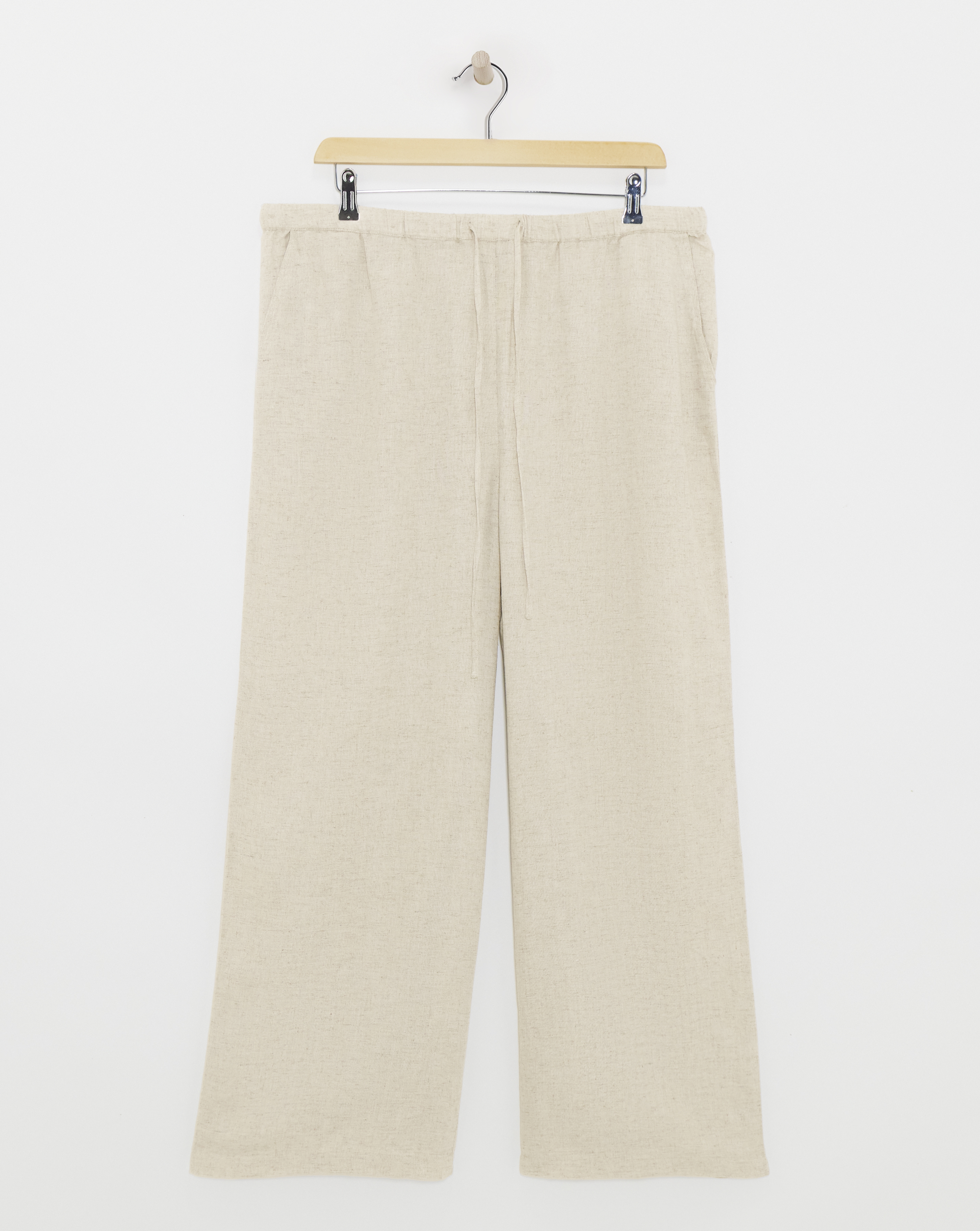 Linen Mix Wide Leg Trouser