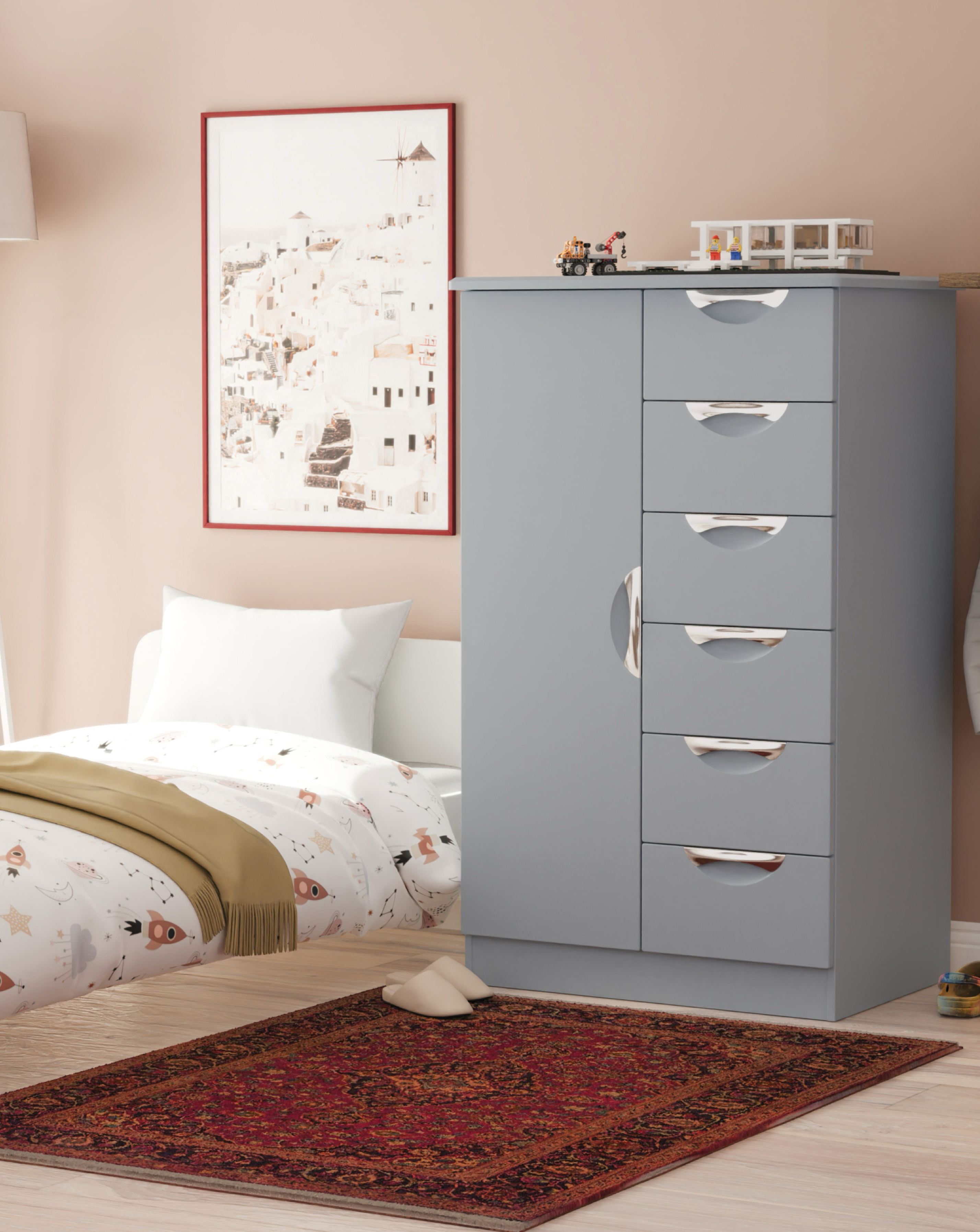 Haydn 1 Door 5 Drawer Kids Robe -