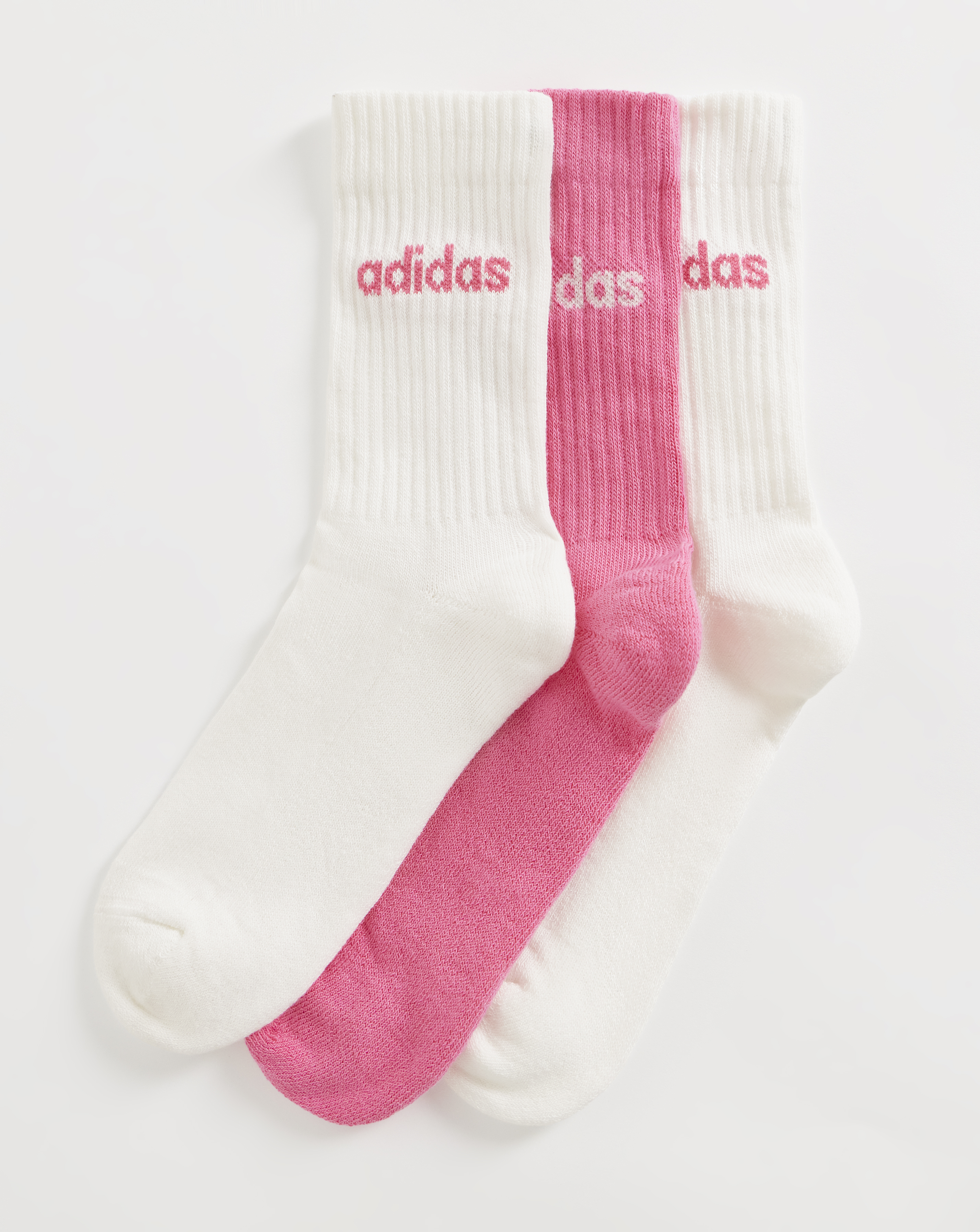 adidas 3 Pack Logo Crew Socks
