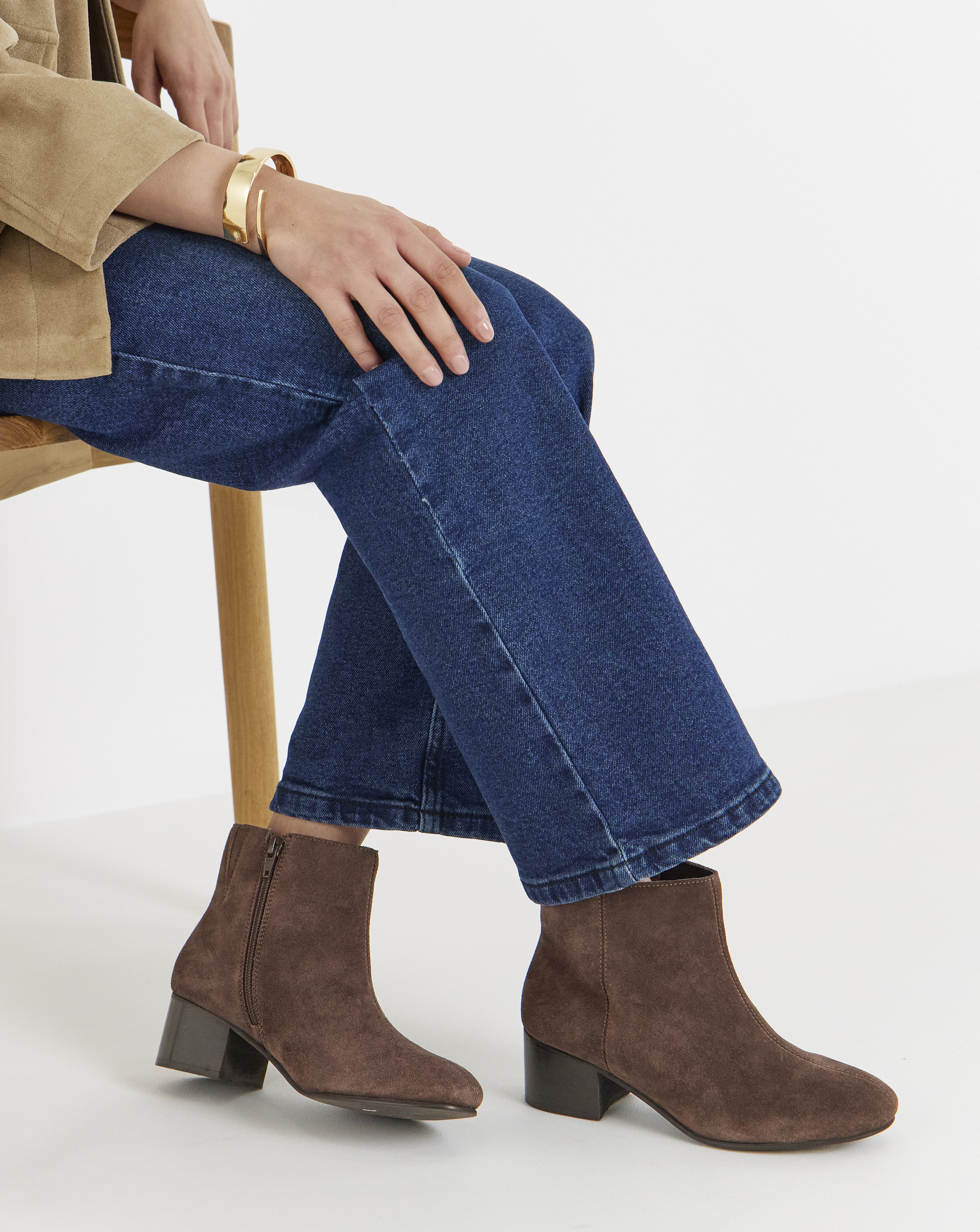 New In - Low Block Heel Ankle Boot EEE Fit