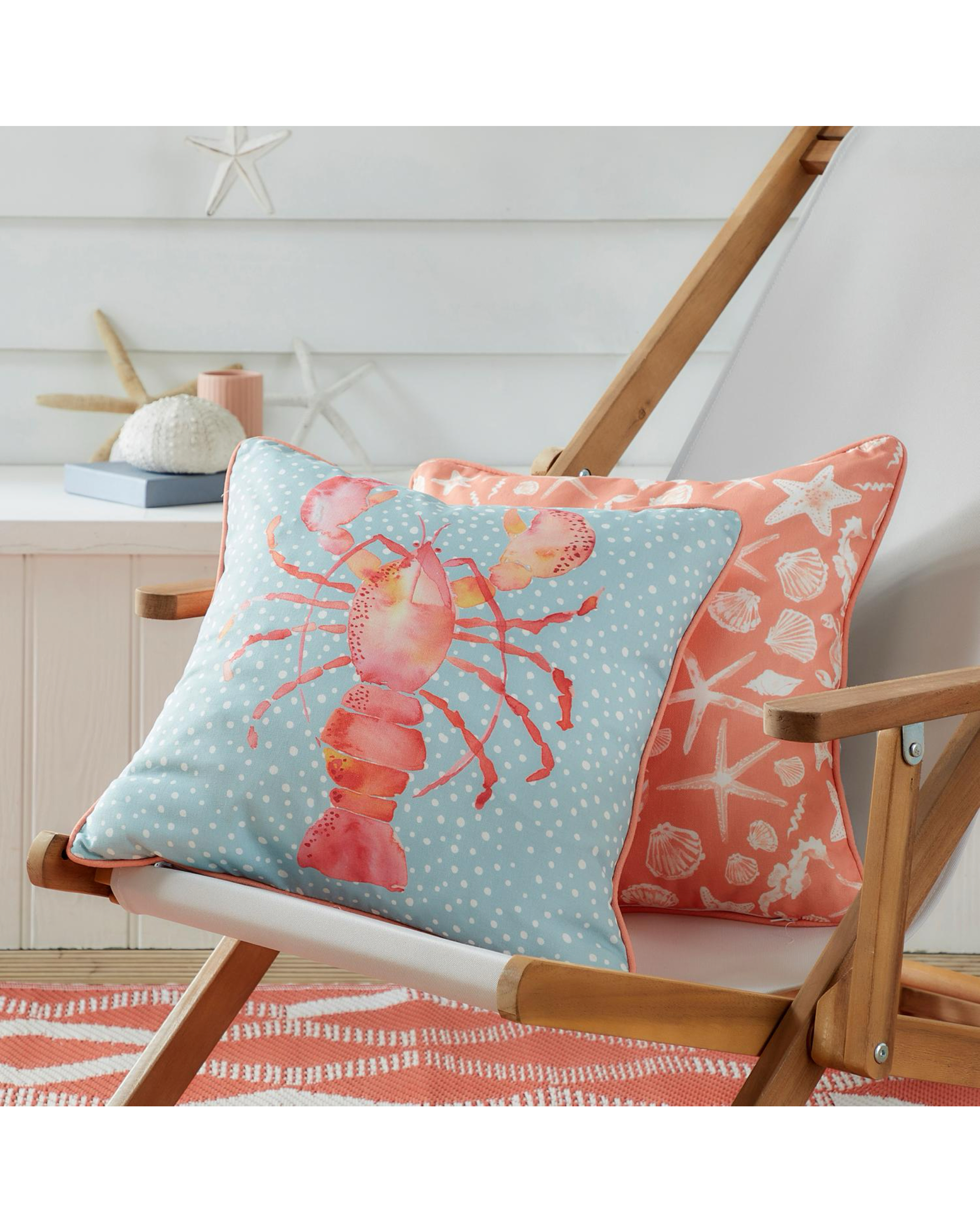 New In - Fusion Lobster Outdoor Filled Cushion