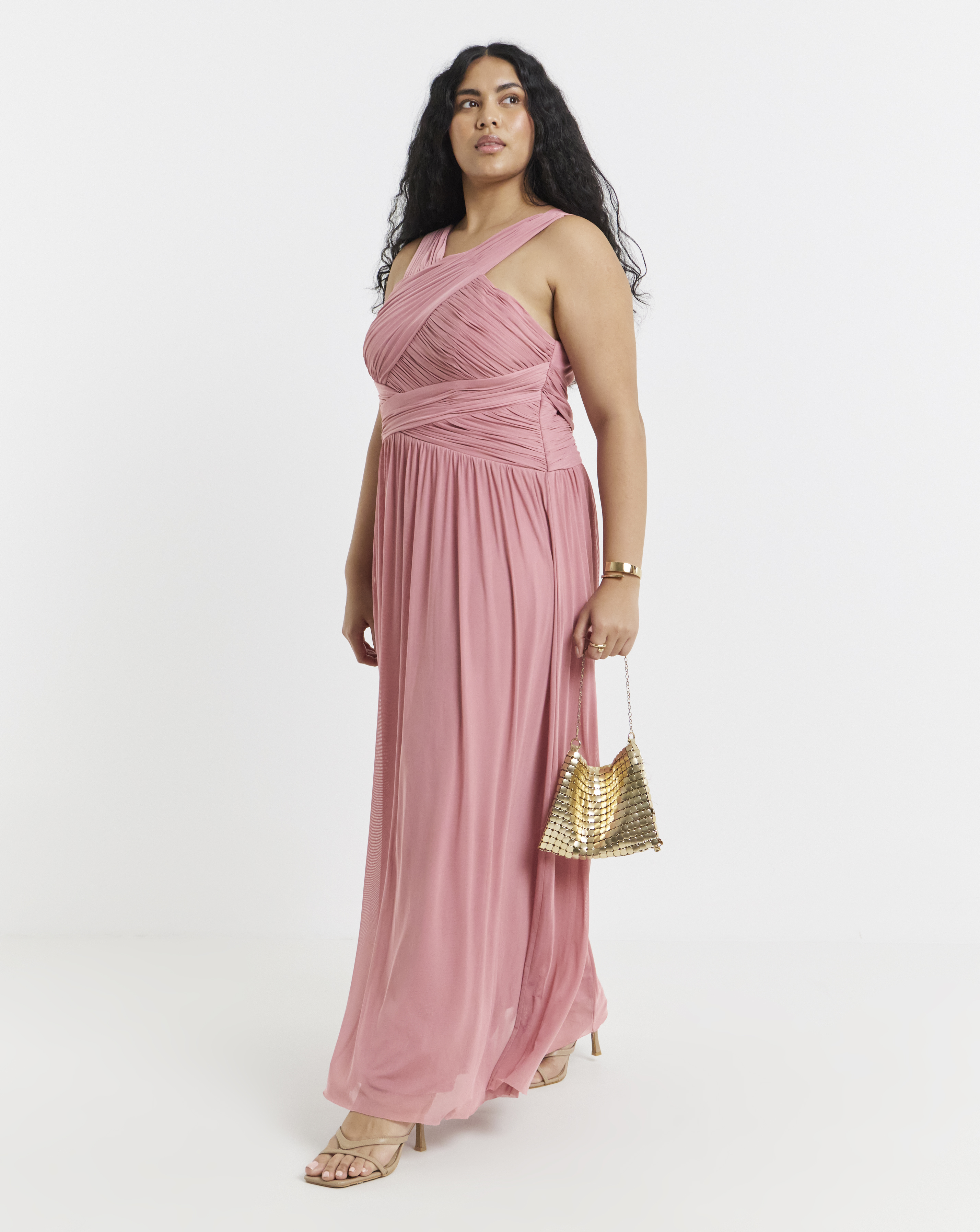 Little Mistress Crossover Maxi Dress