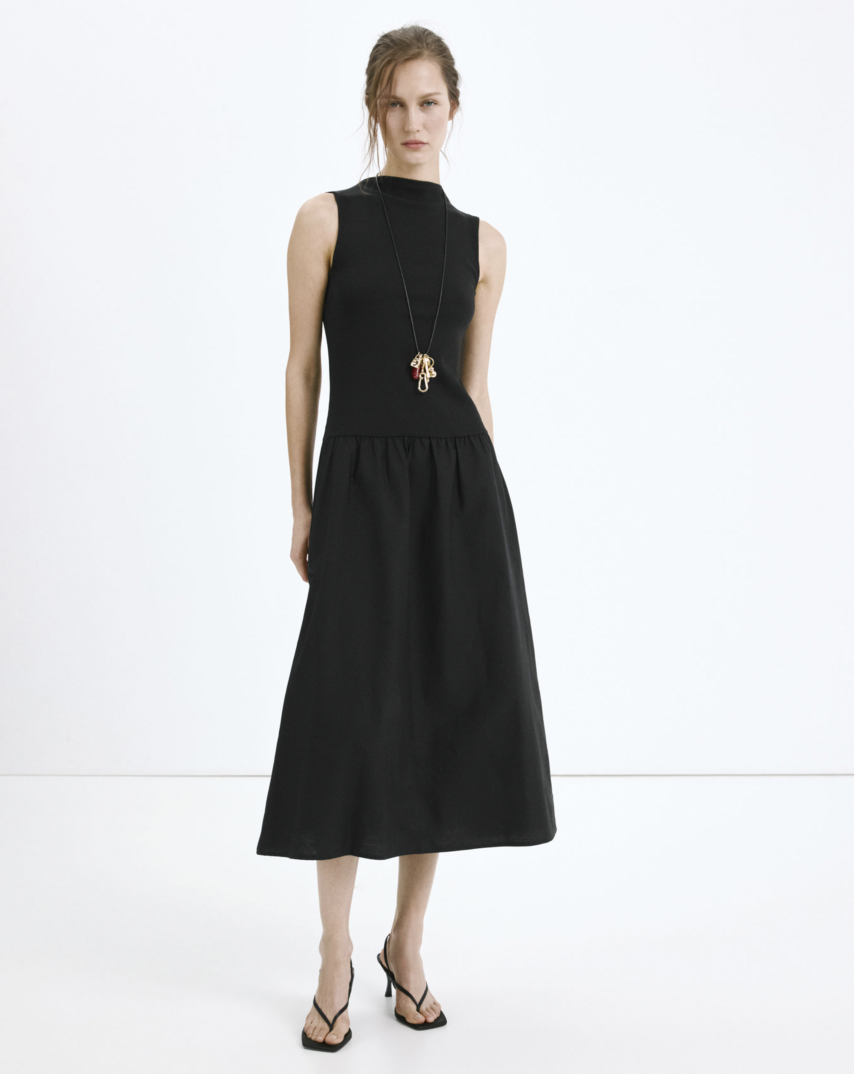 New In - Mango Contrast-Bodice Dress