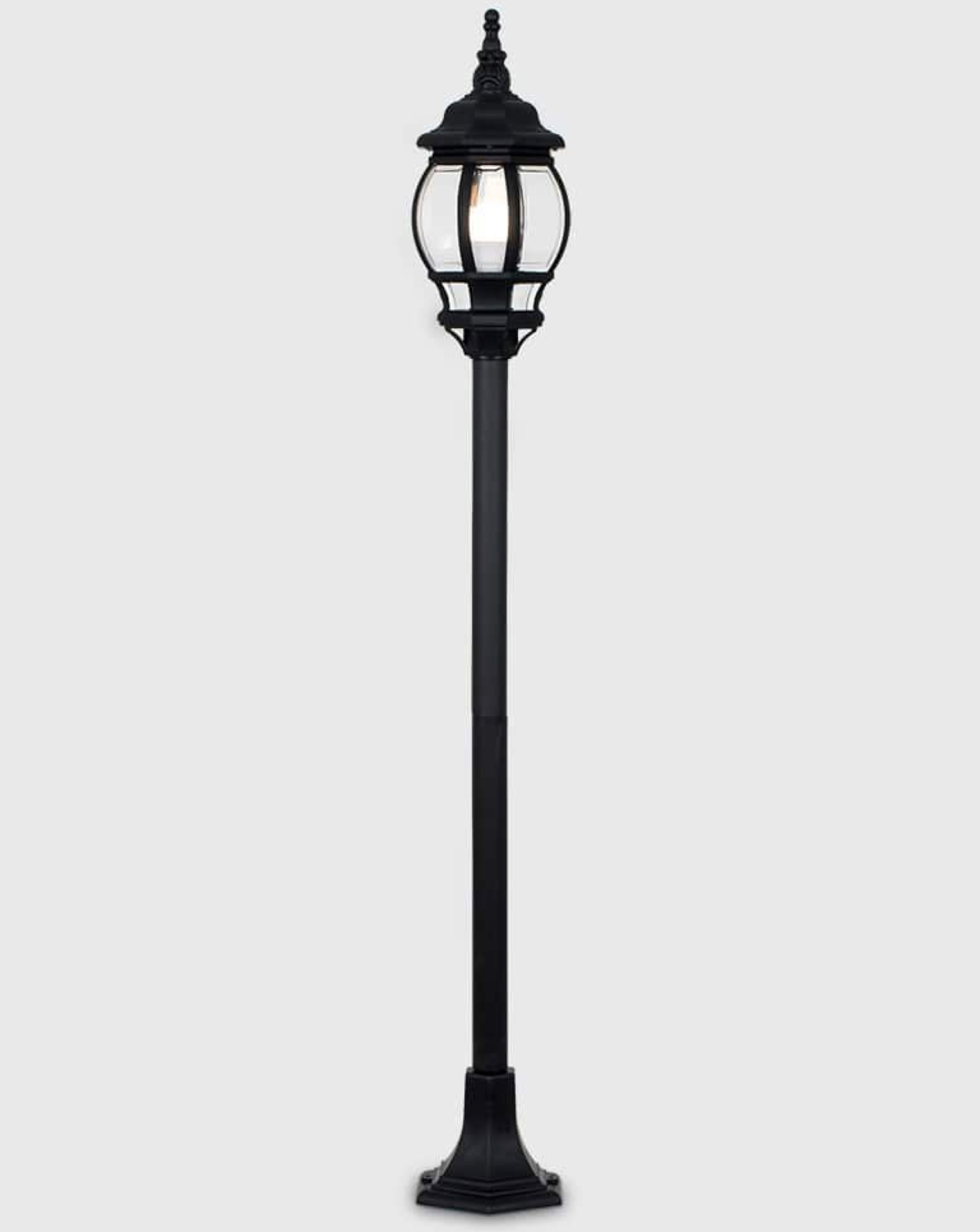 ValueLights Windsor Black Outdoor IP44 Wired Lamp Post Light - Bulb Included