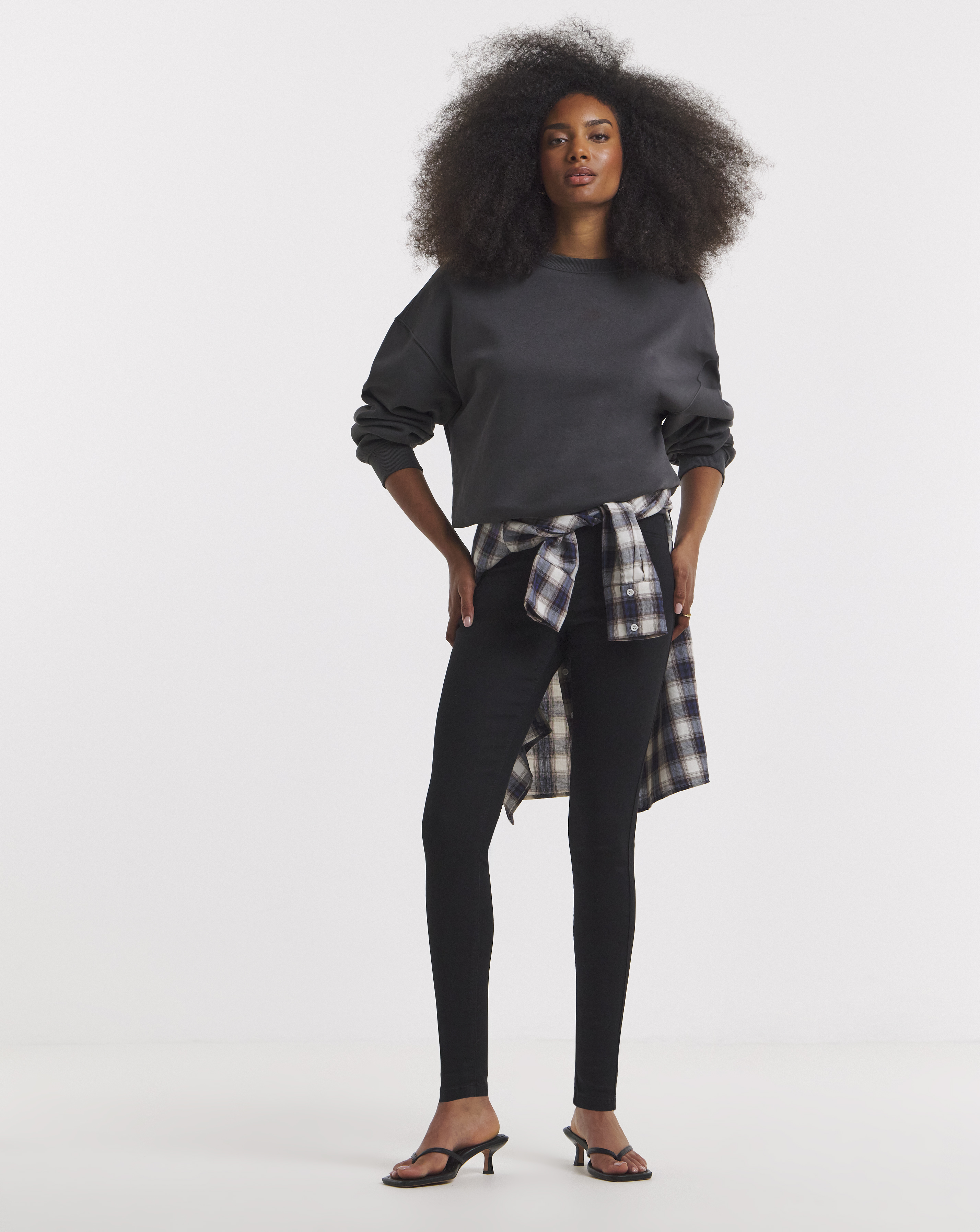 Black Skinny Pull On Jeggings
