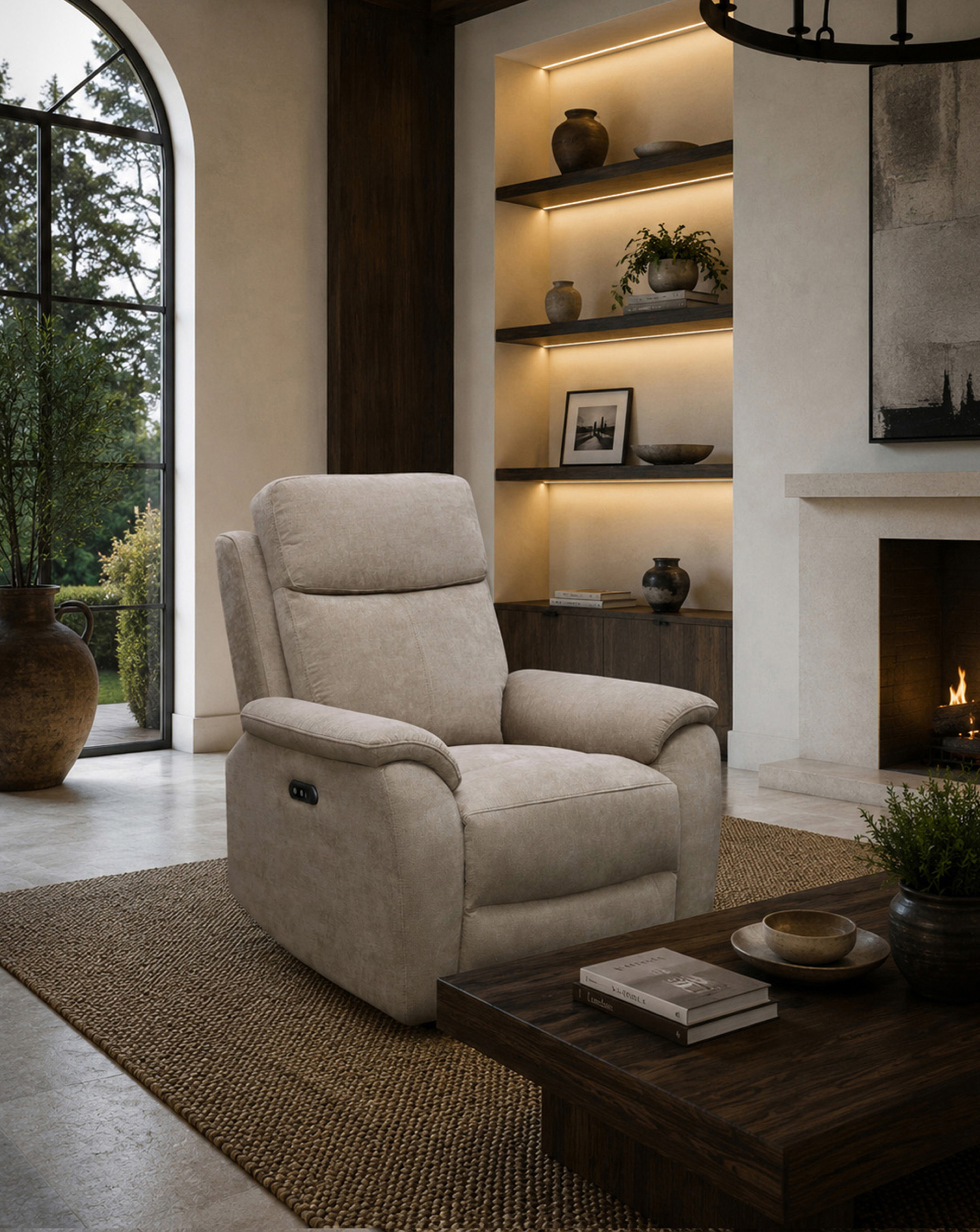 Aspire Kingsmere Fabric Recline Armchair