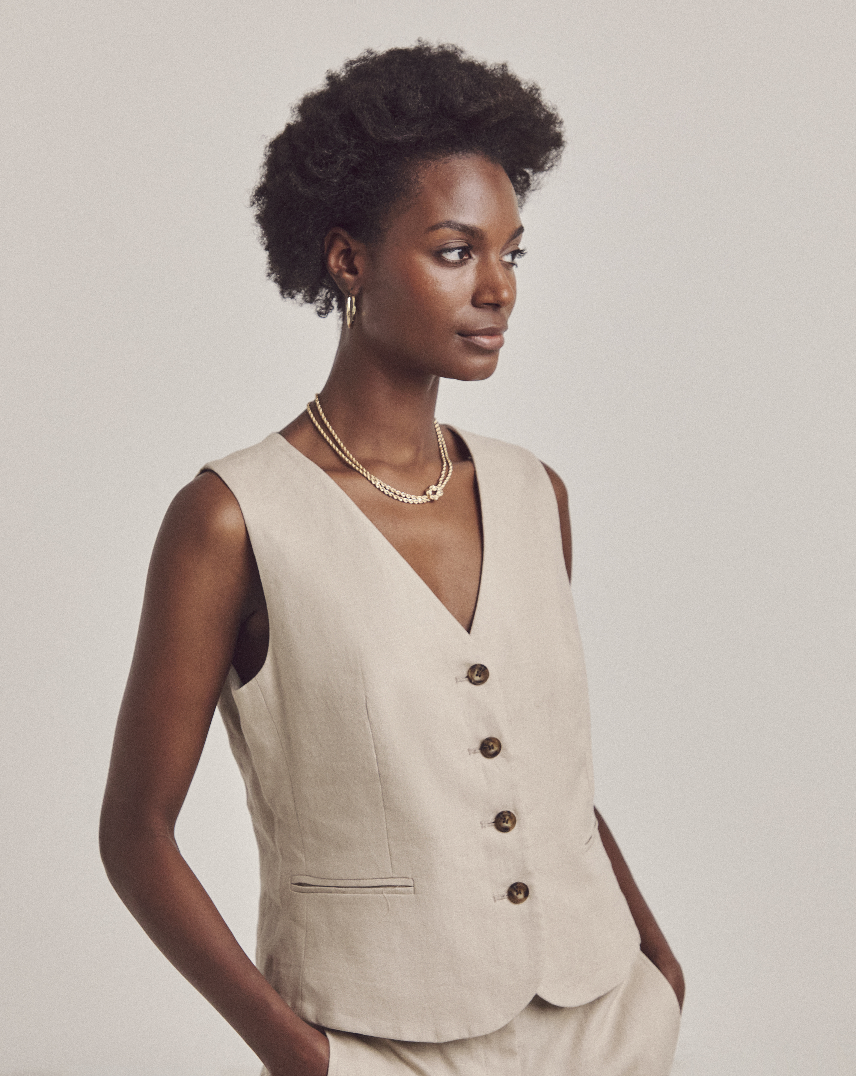 Anthology Linen Waistcoat