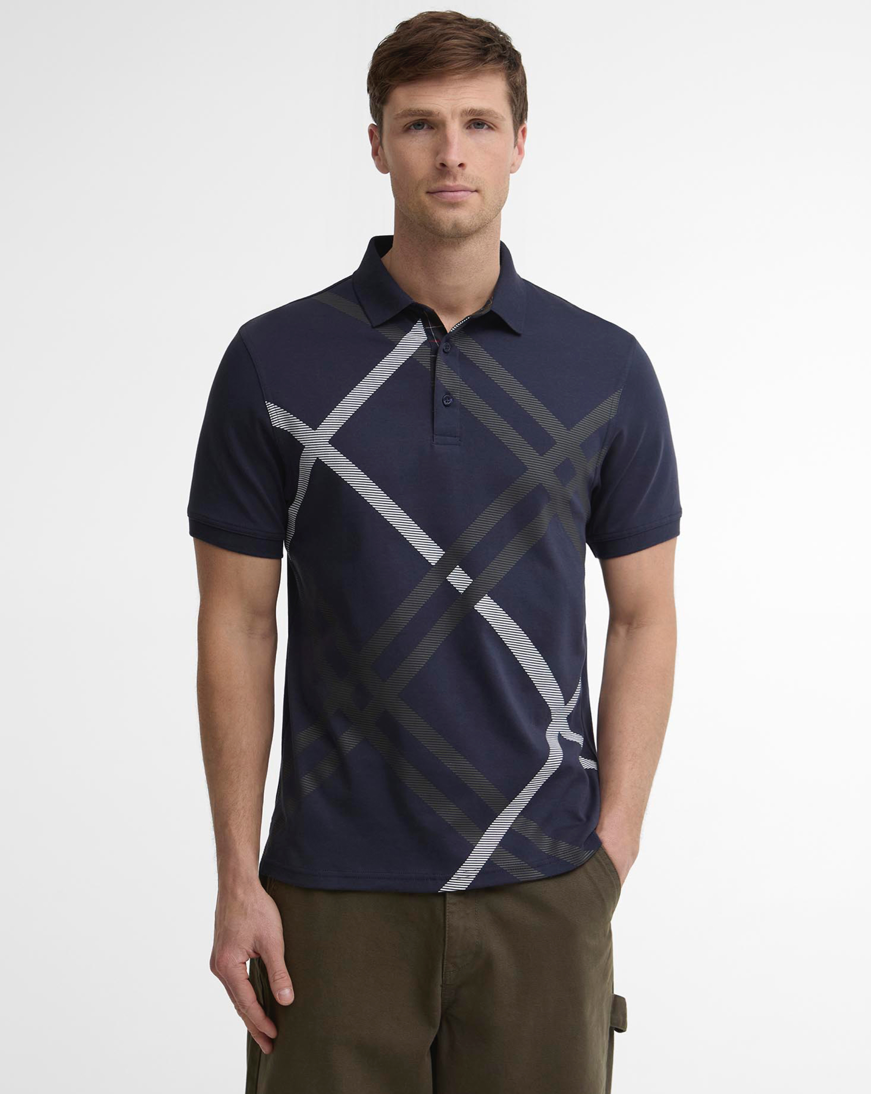 Barbour Men's Navy Stanford Tailored Polo Shirt - Image 4