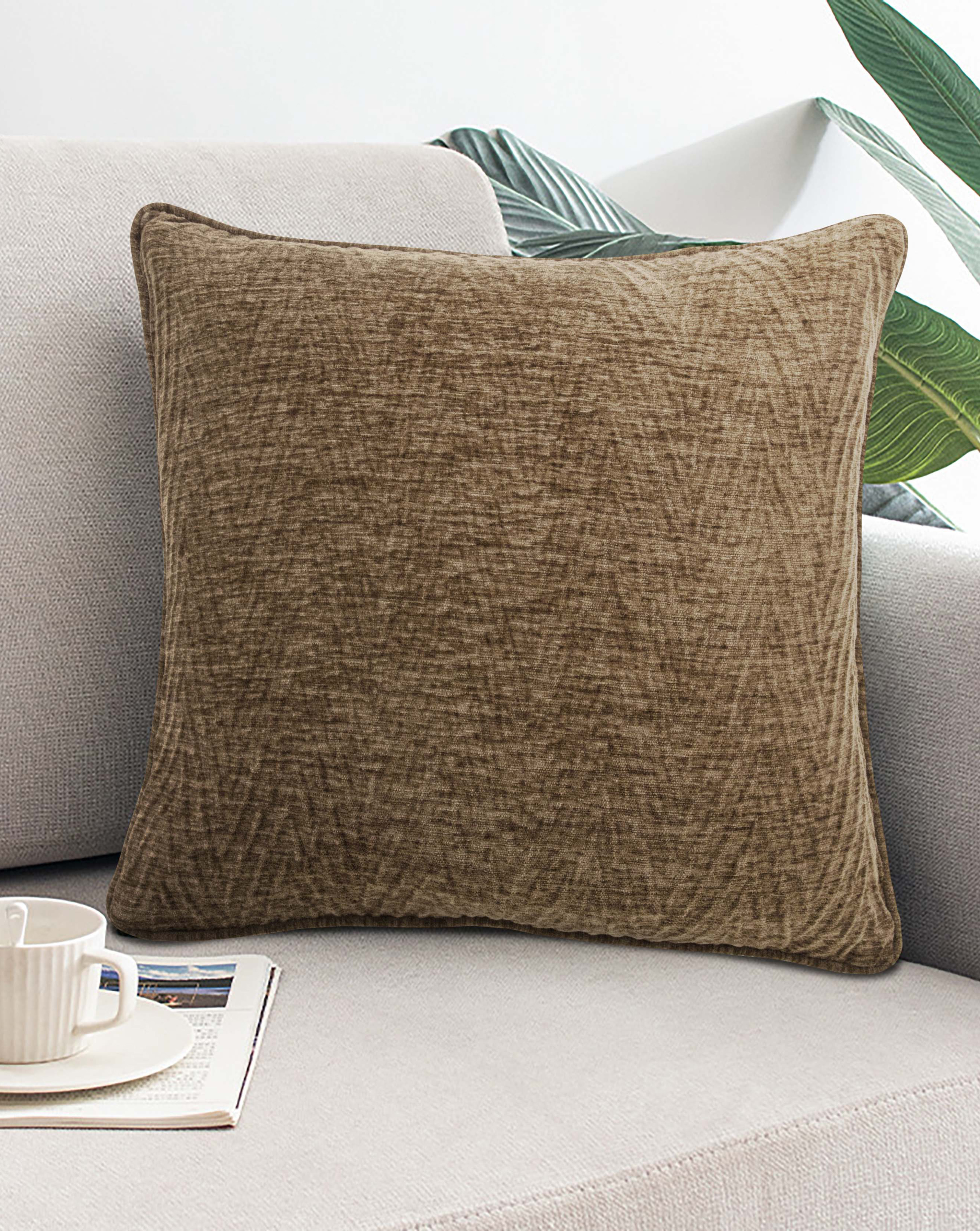 Langley Herringbone Filled Cushion