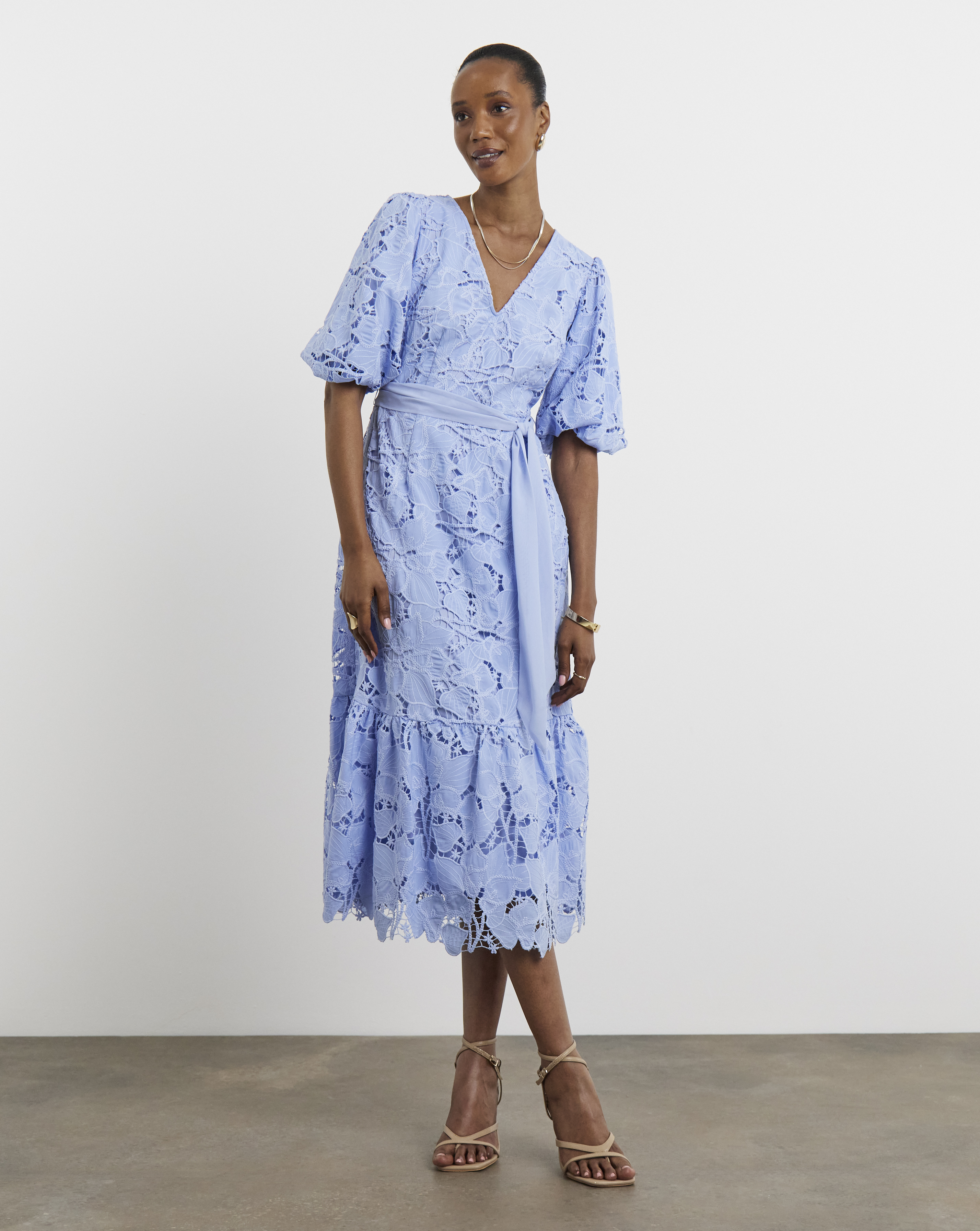 Joanna Hope Blouson Sleeve Lace Dress