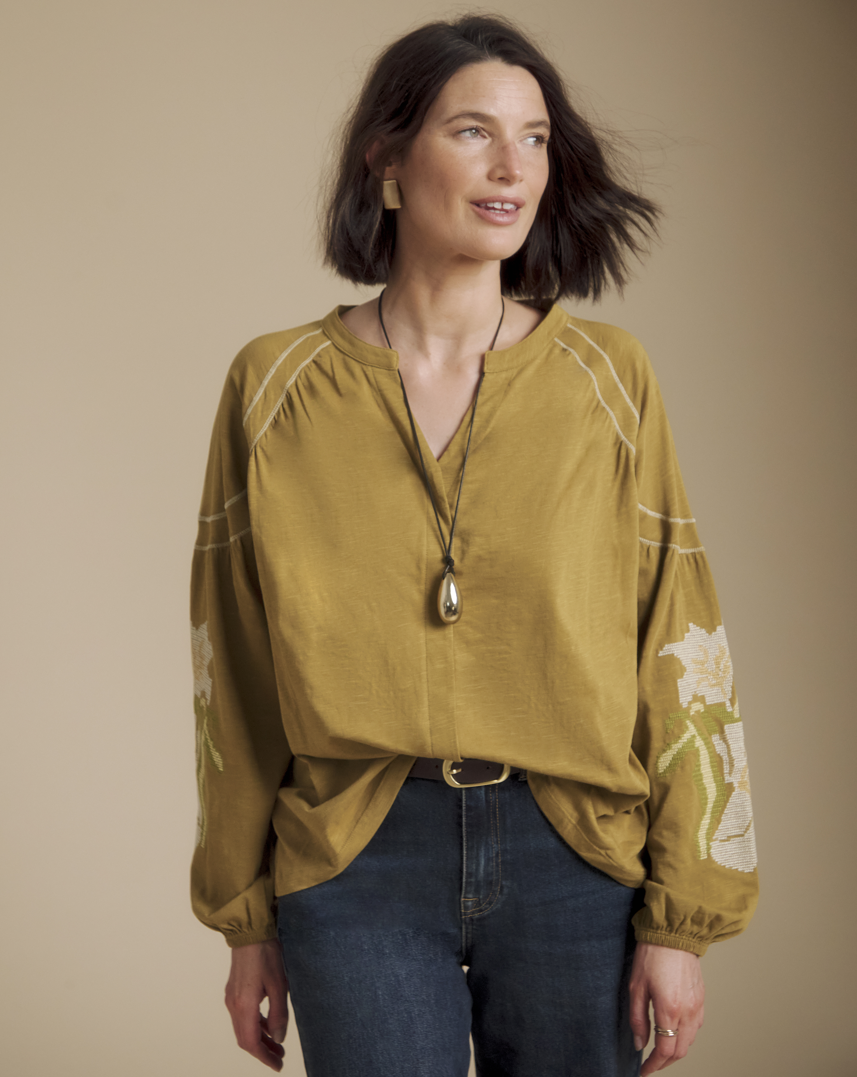 Julipa Embroidered Jersey Blouse