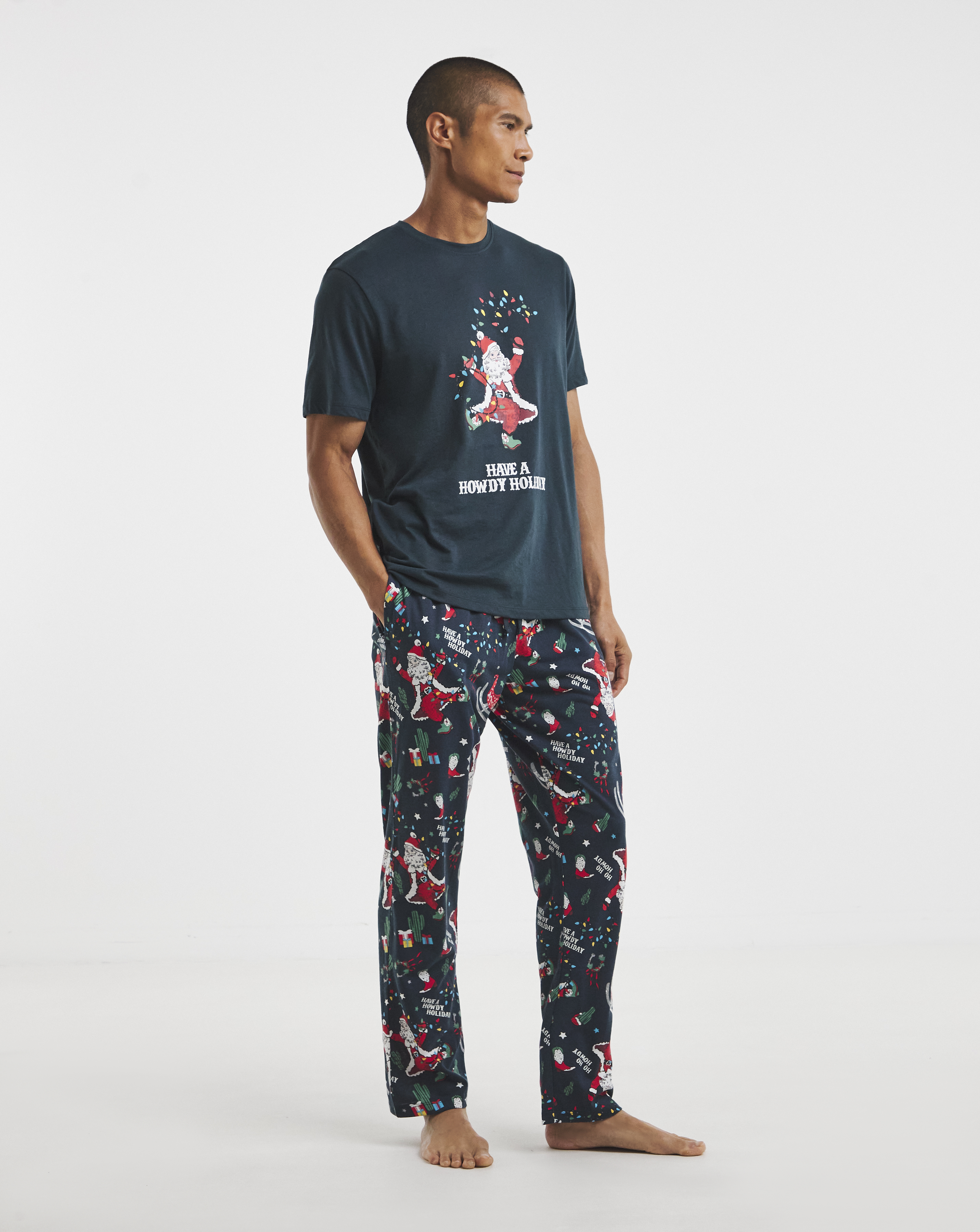 Western Santa Family Pyjamas - Mens