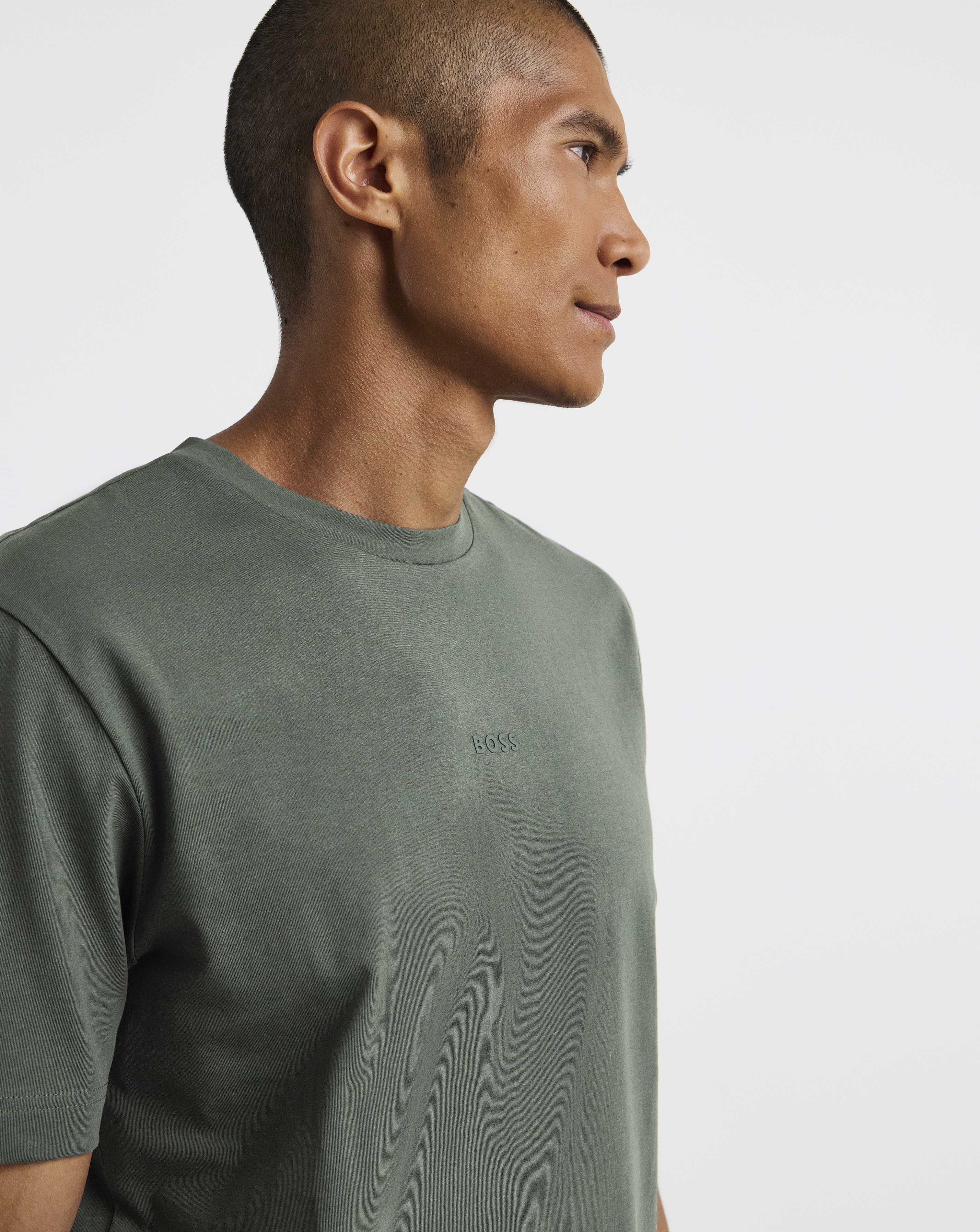 BOSS Centre Logo T-Shirt - Dark Green