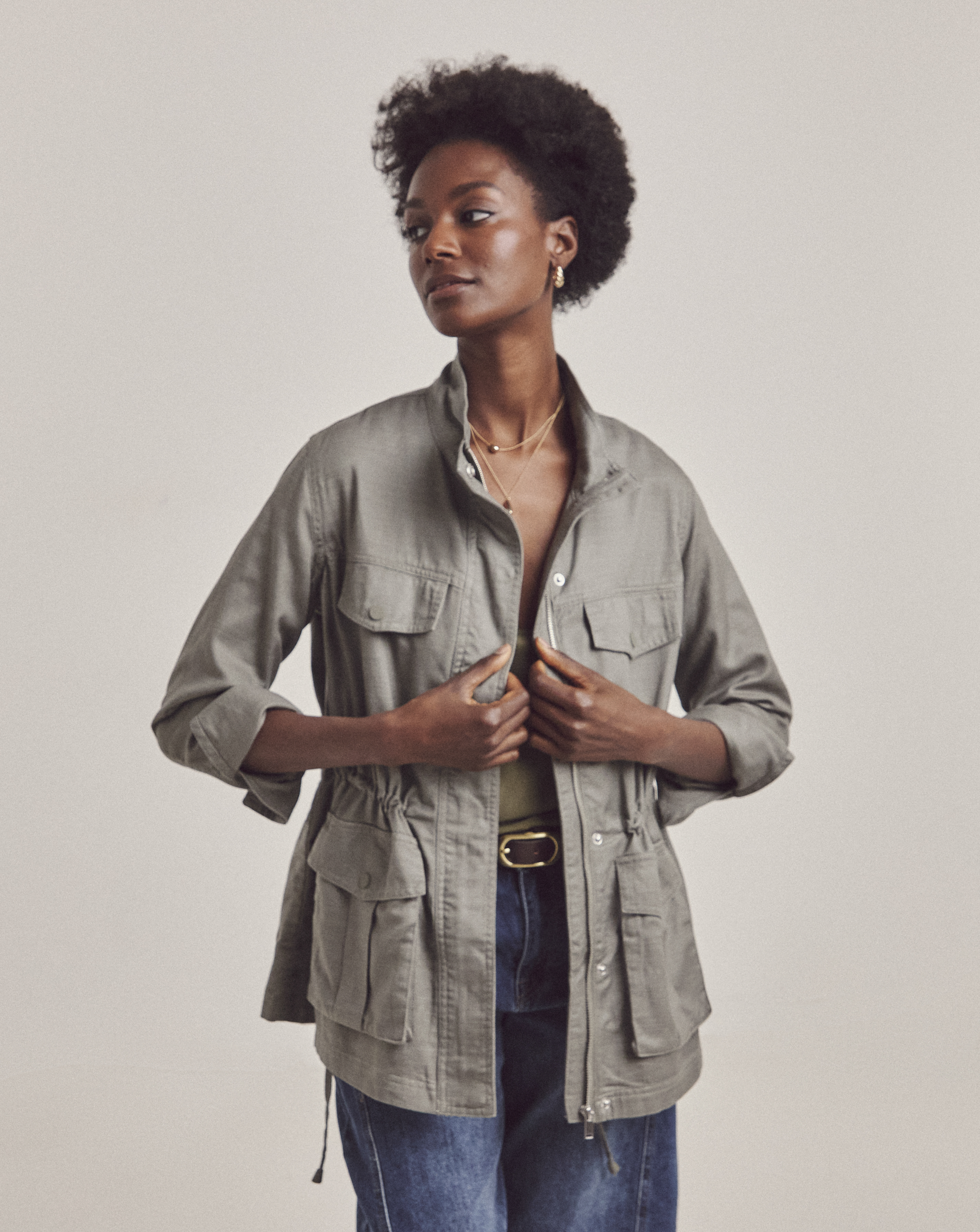 Anthology Khaki Washed Utility Jacket