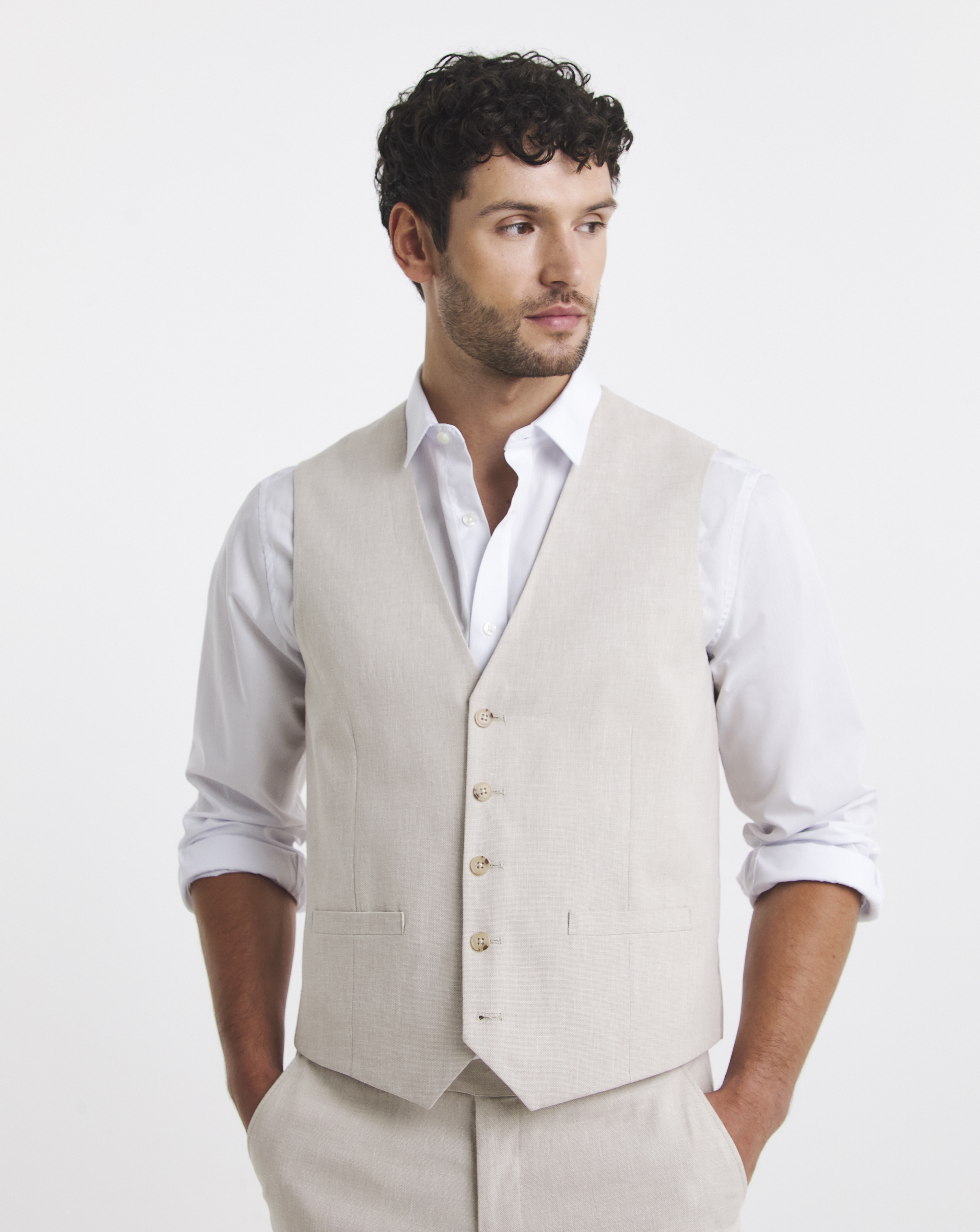 Linen Blend Waistcoat