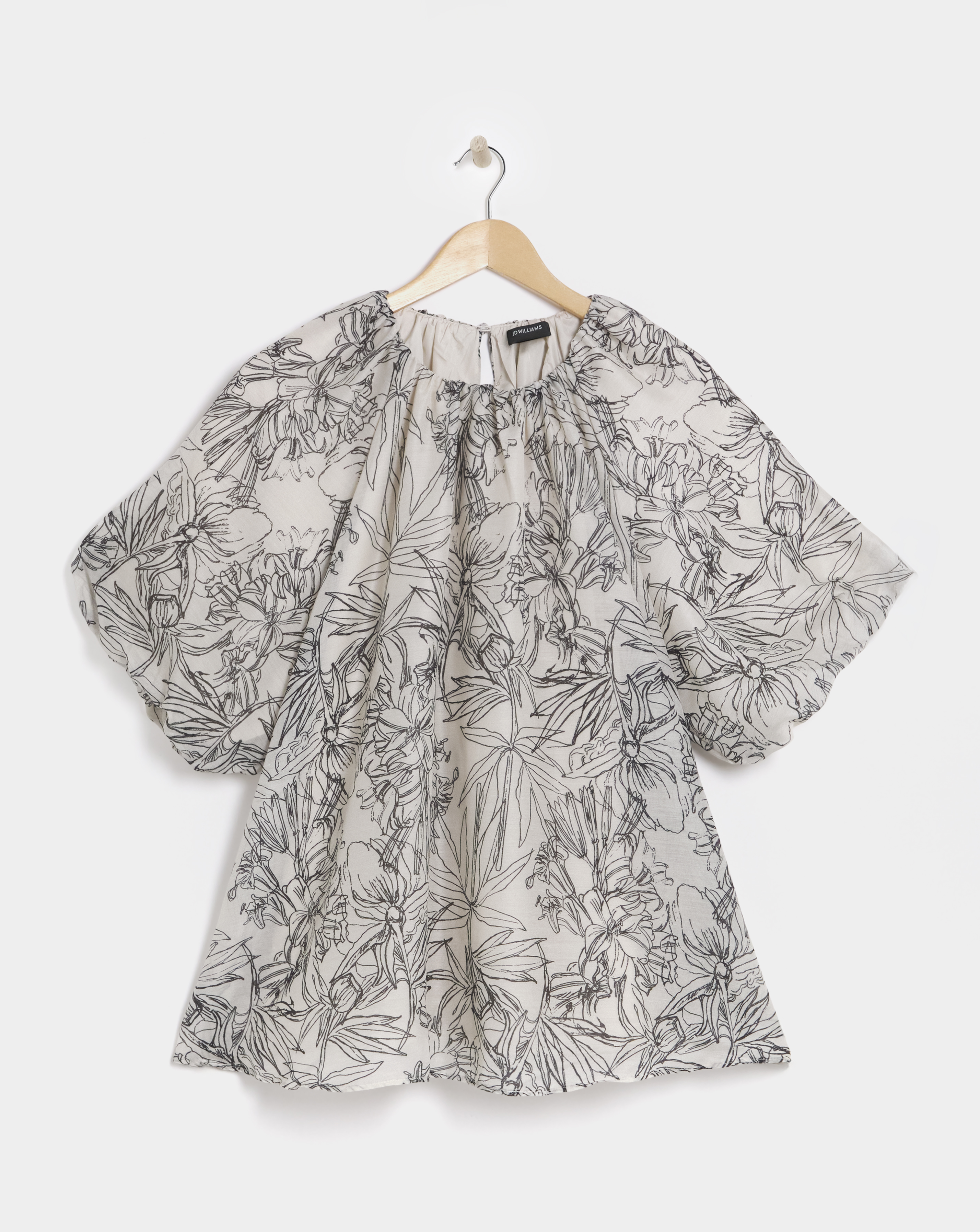 Short Bubble Sleeve Top