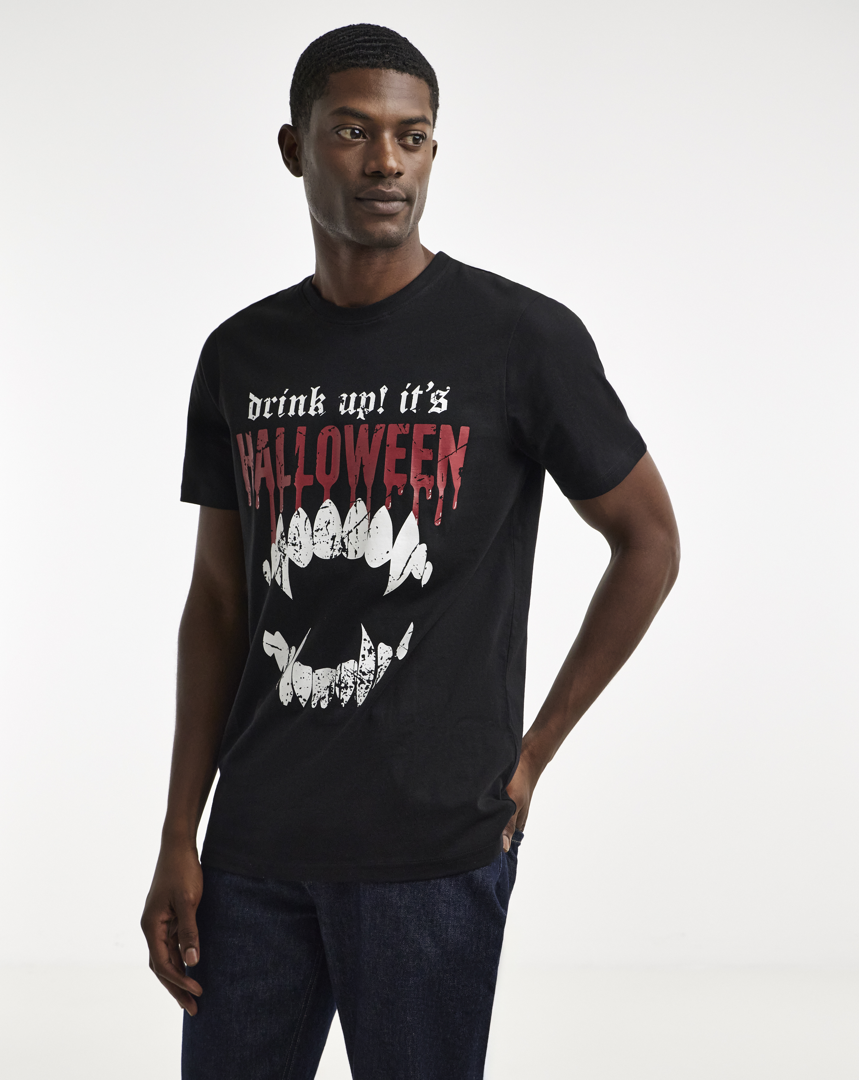 New In - Vampire Halloween Graphic T-Shirt Long