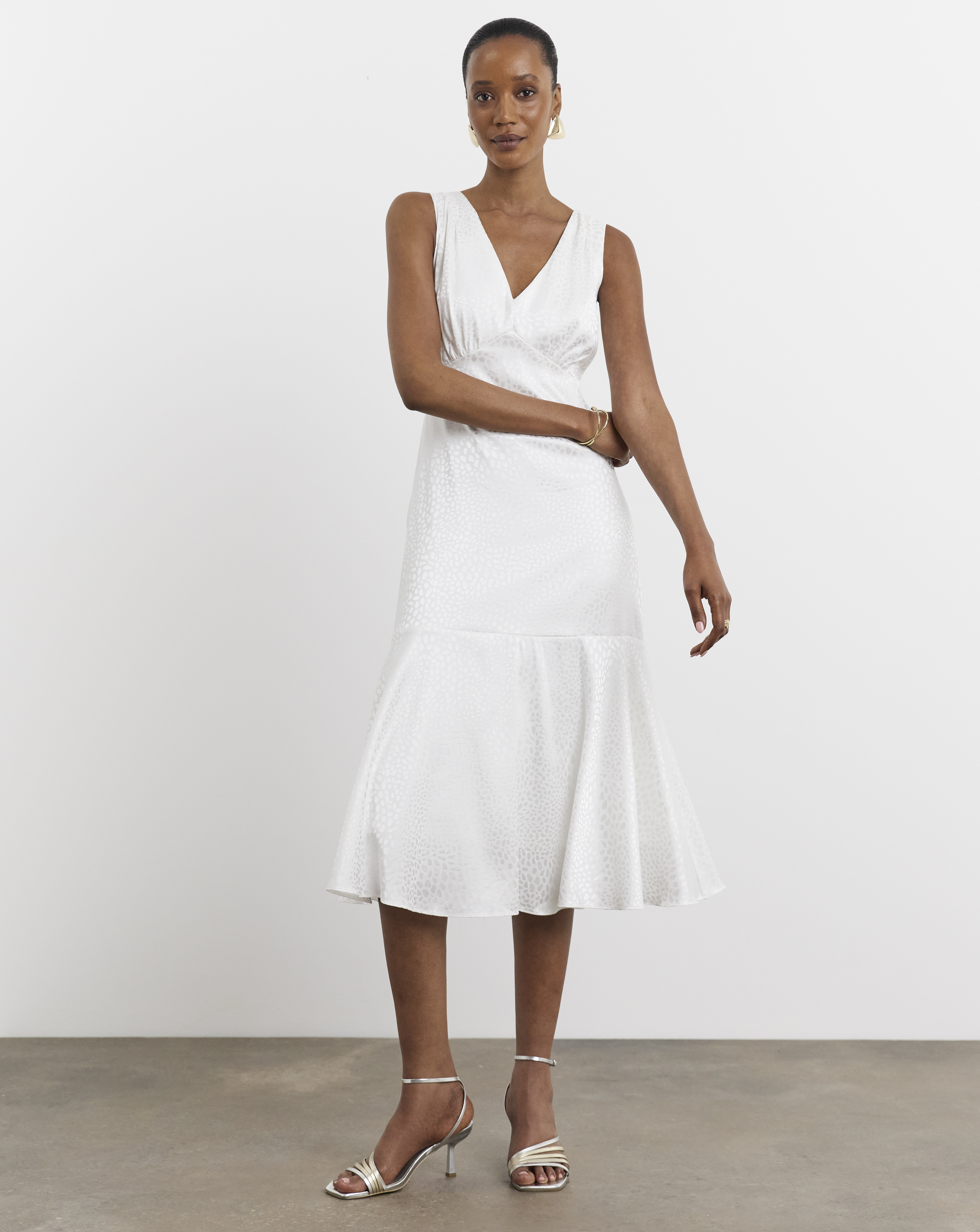 Joanna Hope Jacquard Bridal Midi Dress