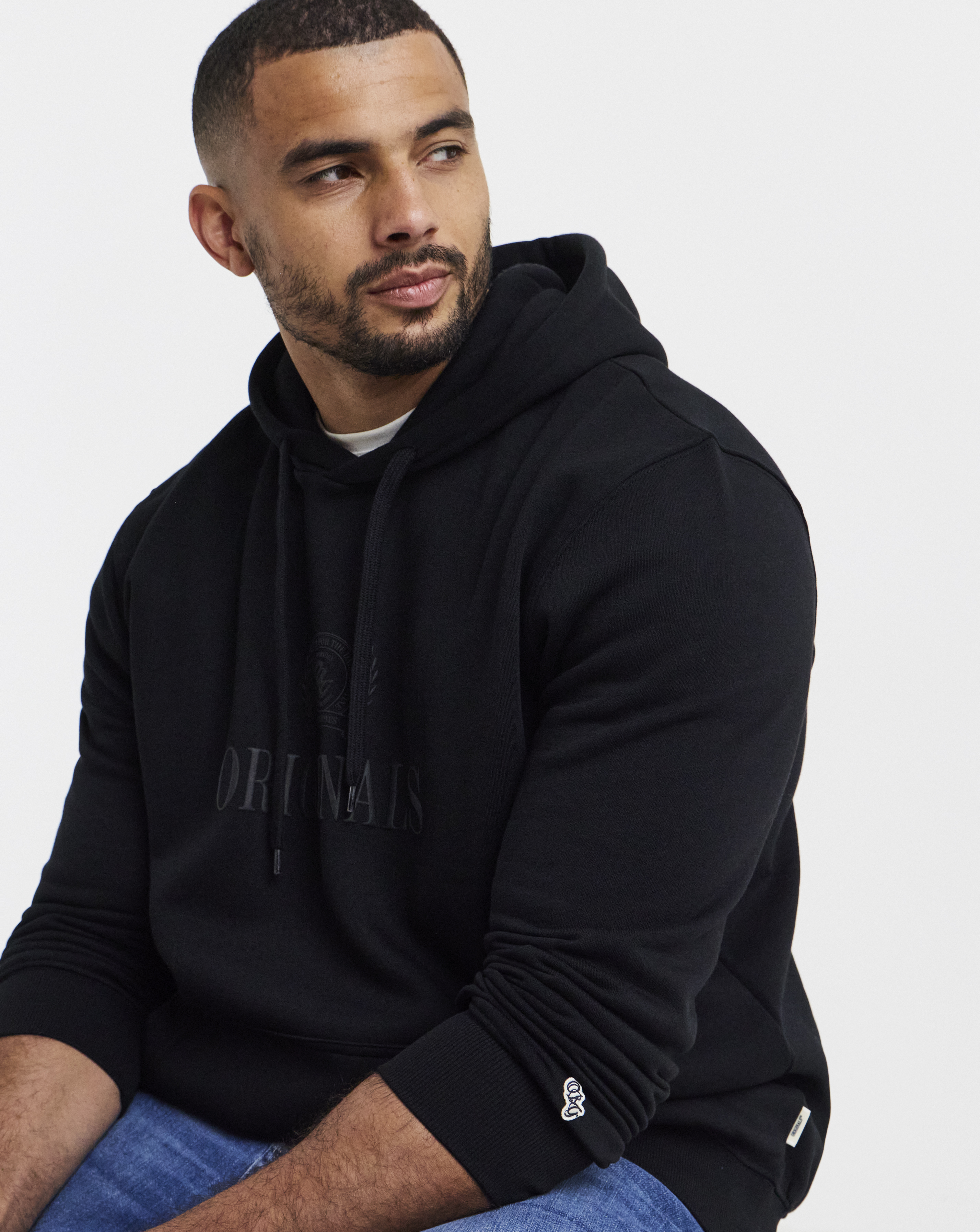 Jack & Jones Men's Black Frederiksberg Hoodie Size 3XL(56)