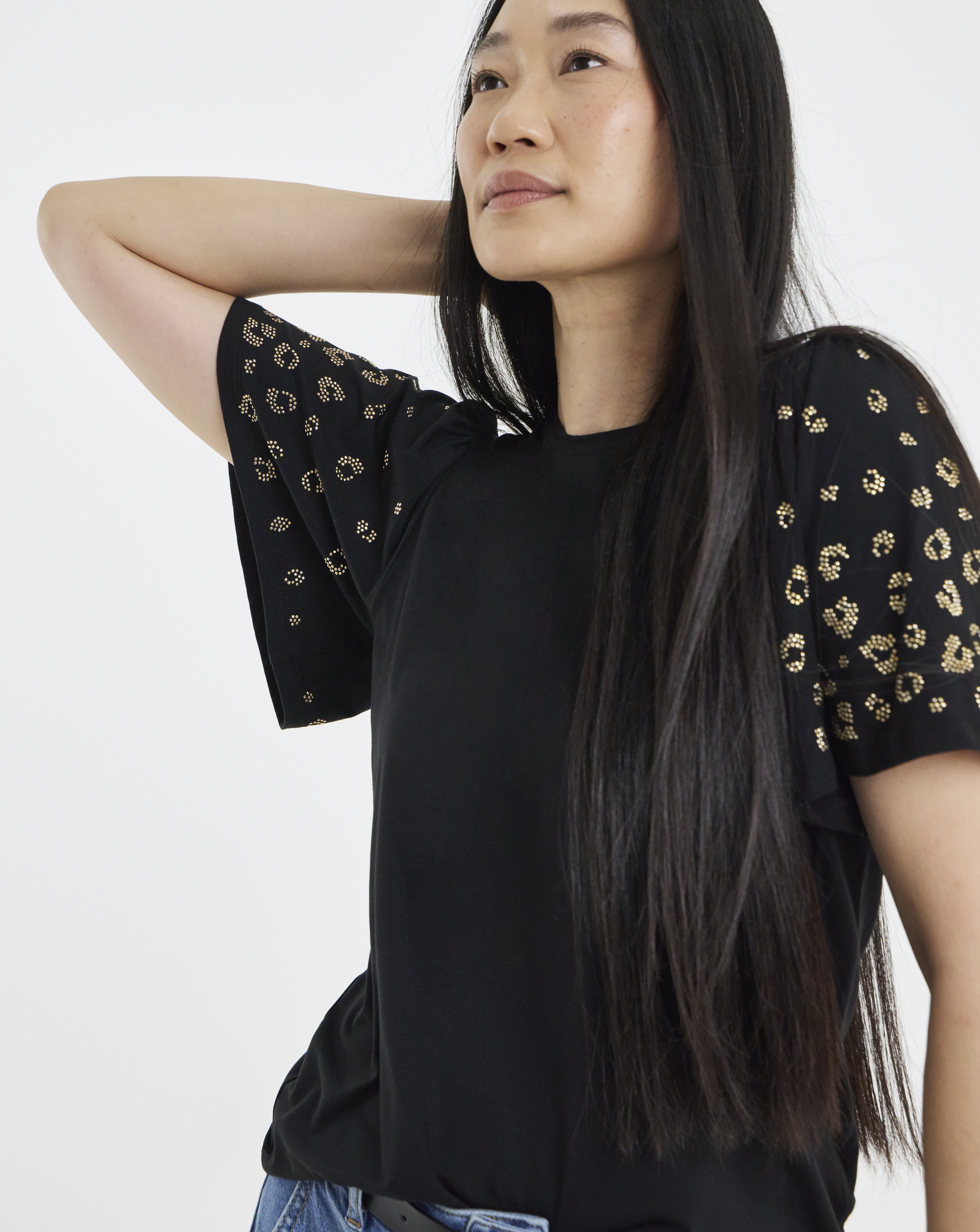 Embellished Angel Sleeve Top