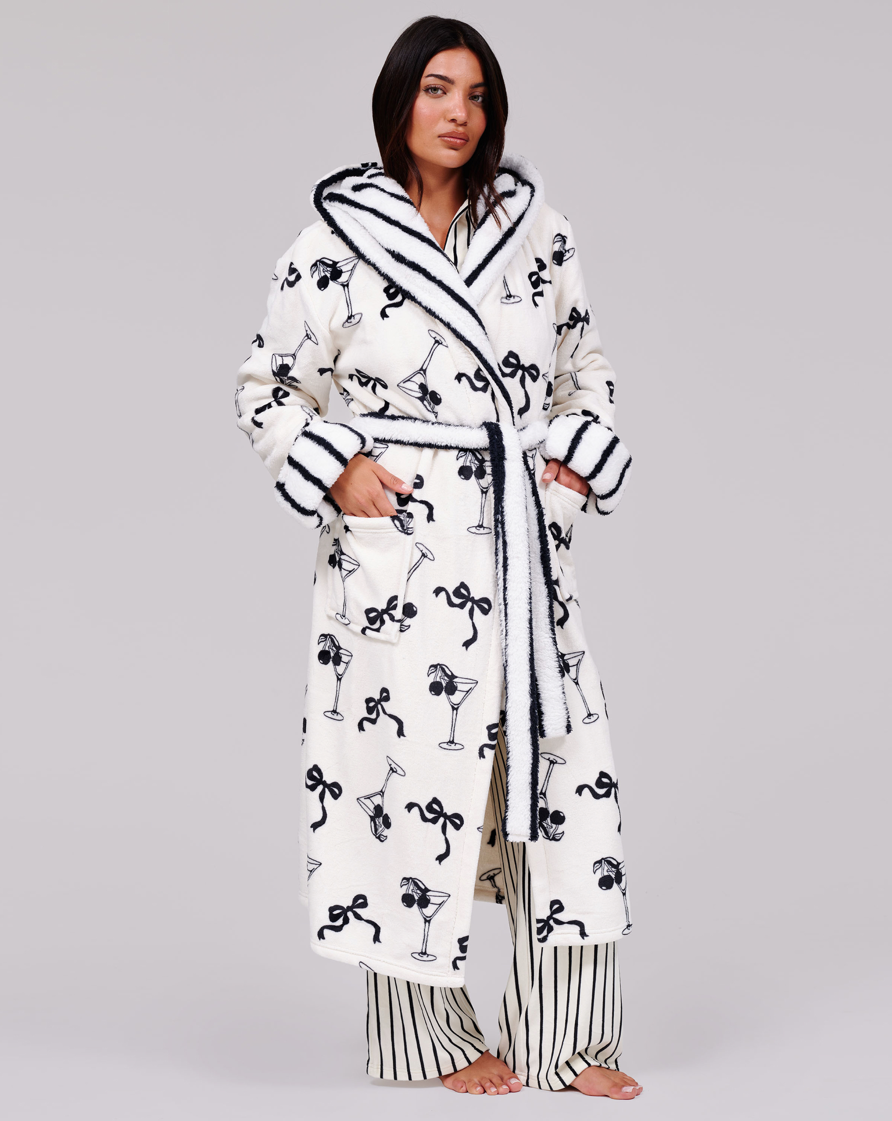 Loungeable Martini Midi Dressing Gown